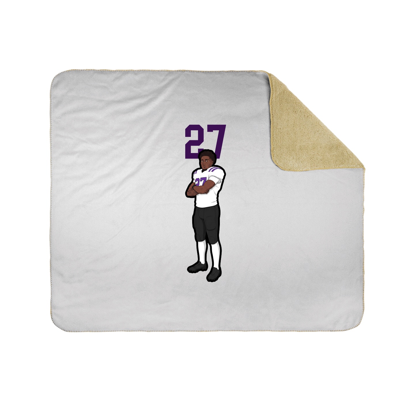 Throw Blanket — Number Top in White