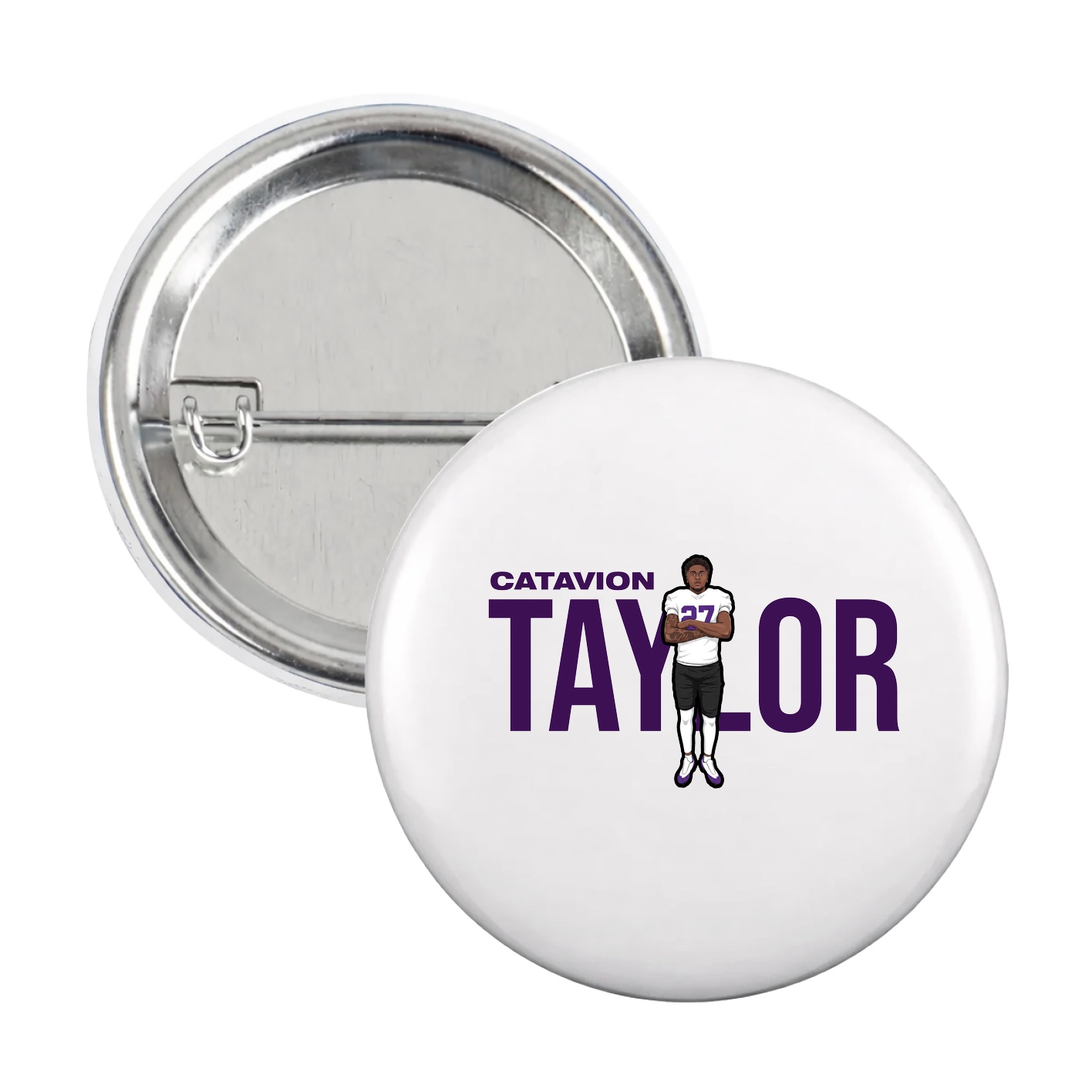 Game Day Button — Player Name in White