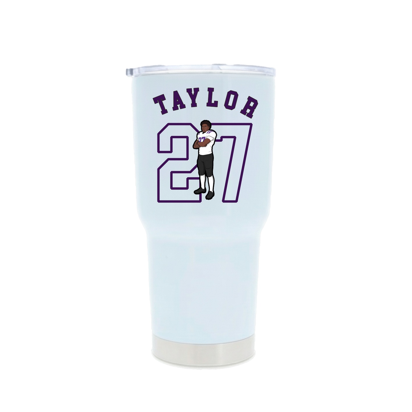 30oz Stainless Steel Tumbler — Shirsey Arch in White