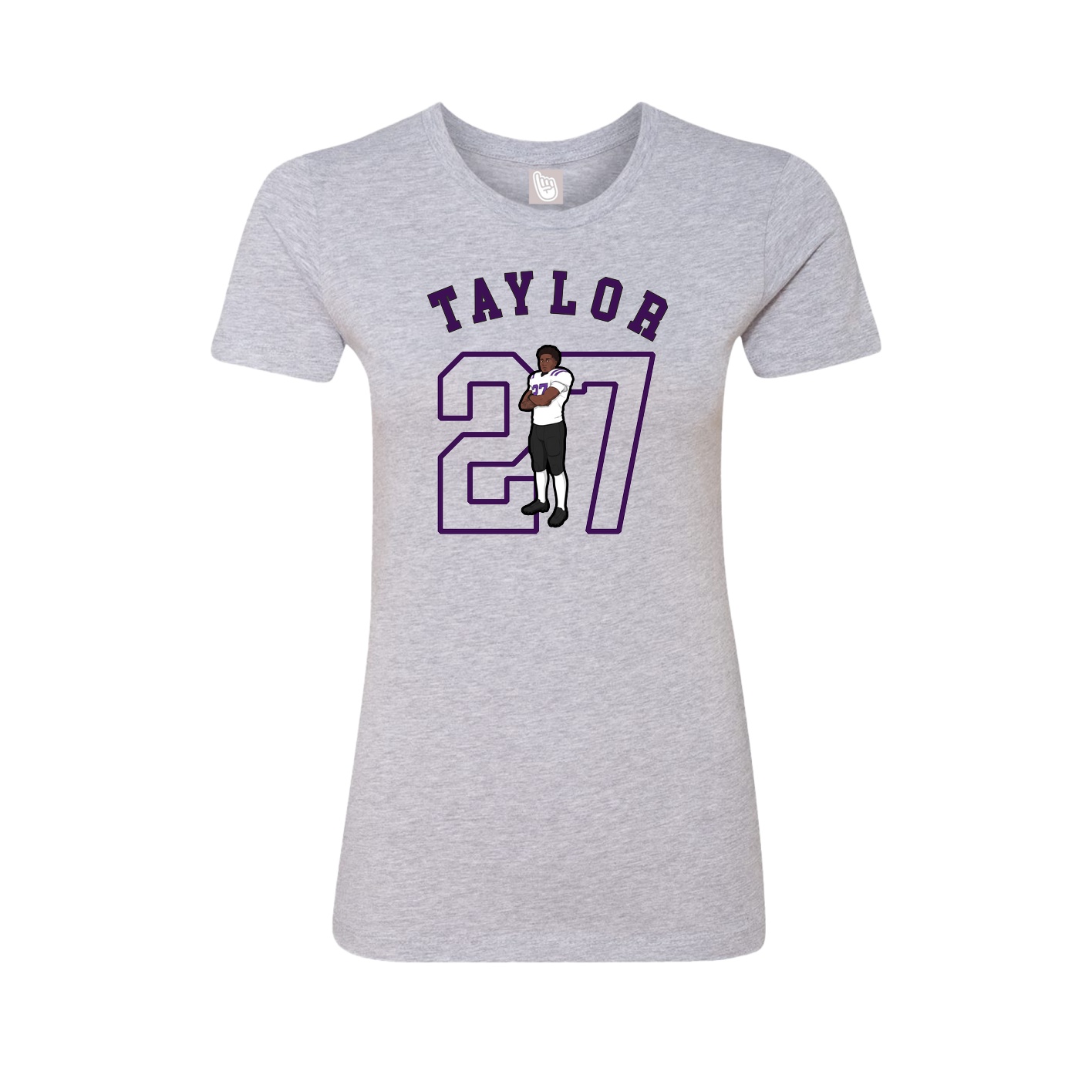 Fitted Women's Tee — Shirsey Arch in Grey