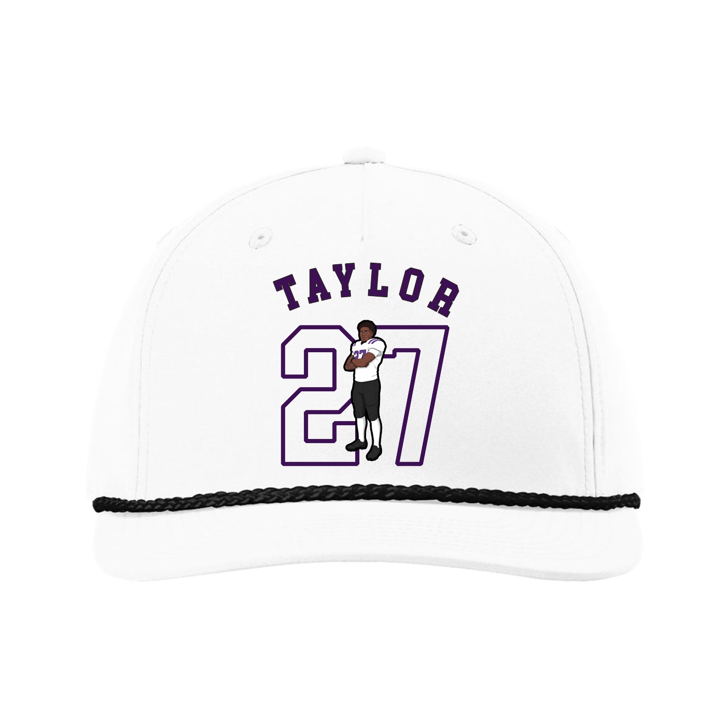 Five-Panel Classic Rope Cap — Shirsey Arch in White