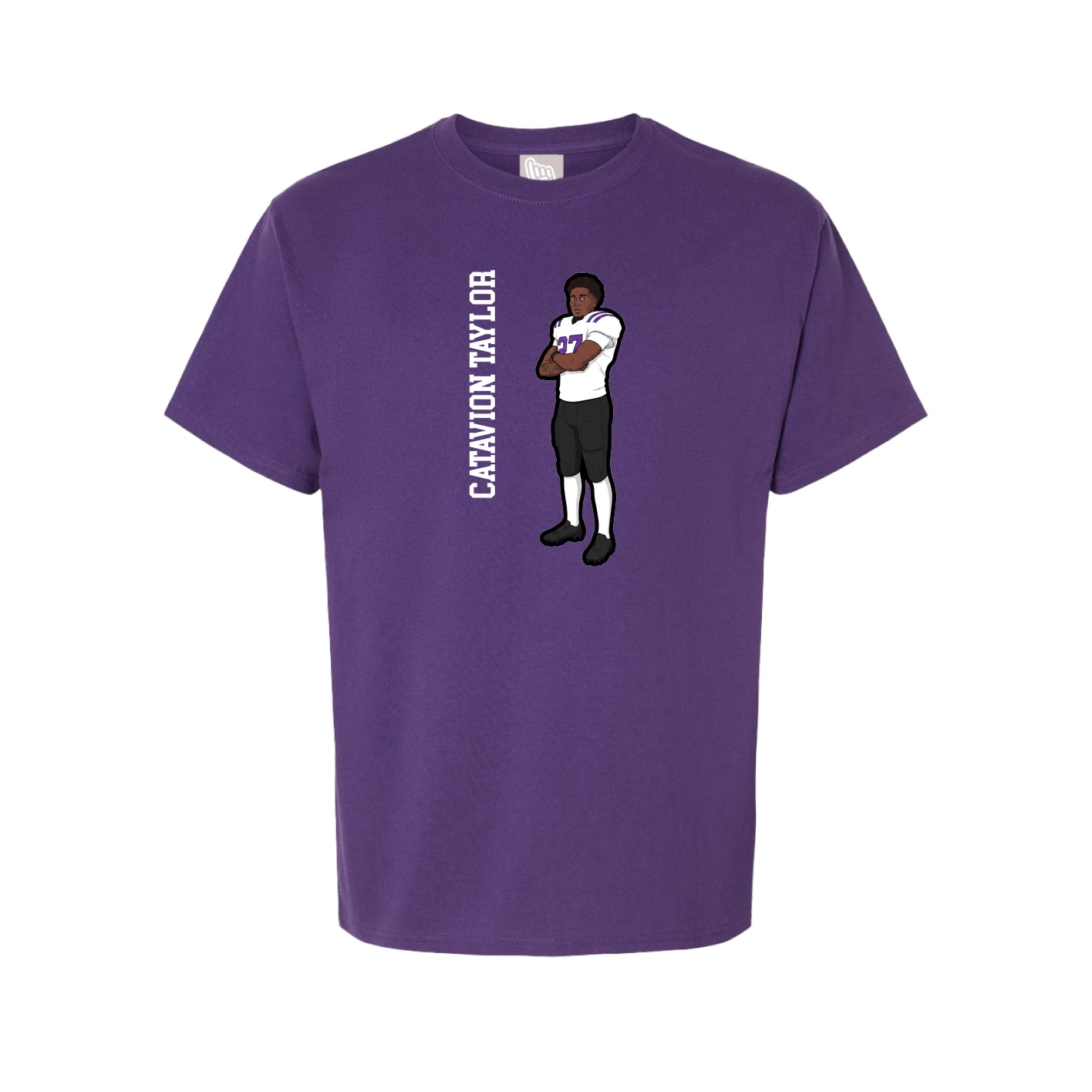 Tee — Name Vertical in Purple