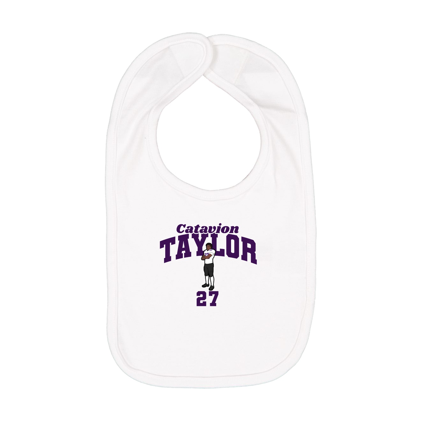 Infant Bib — Signature Arch in White