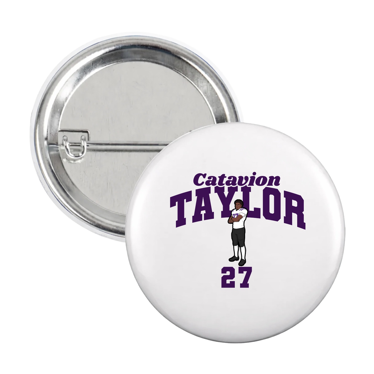 Game Day Button — Signature Arch in White