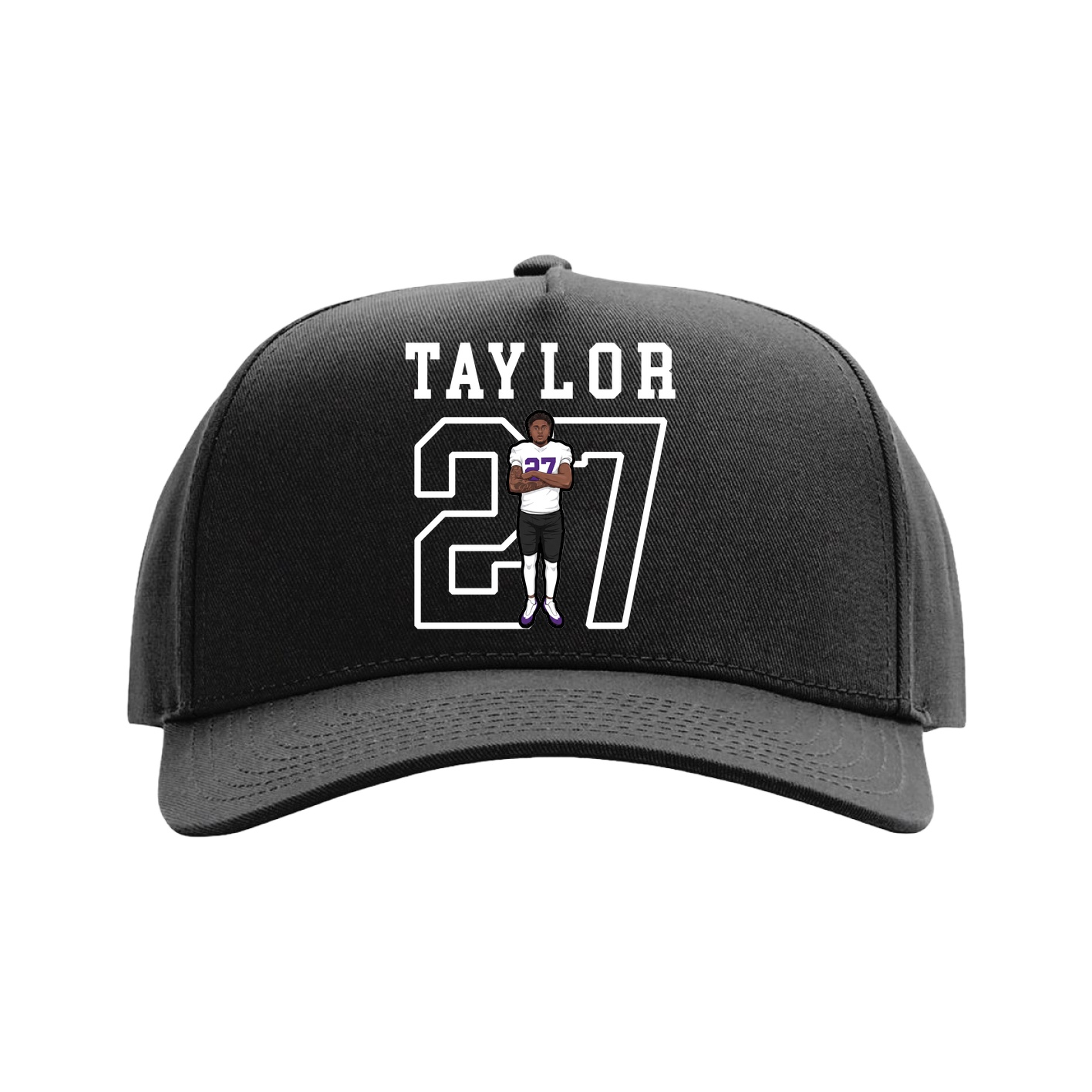 Full Fabric Five-Panel Champ Cap — Shirsey in Black