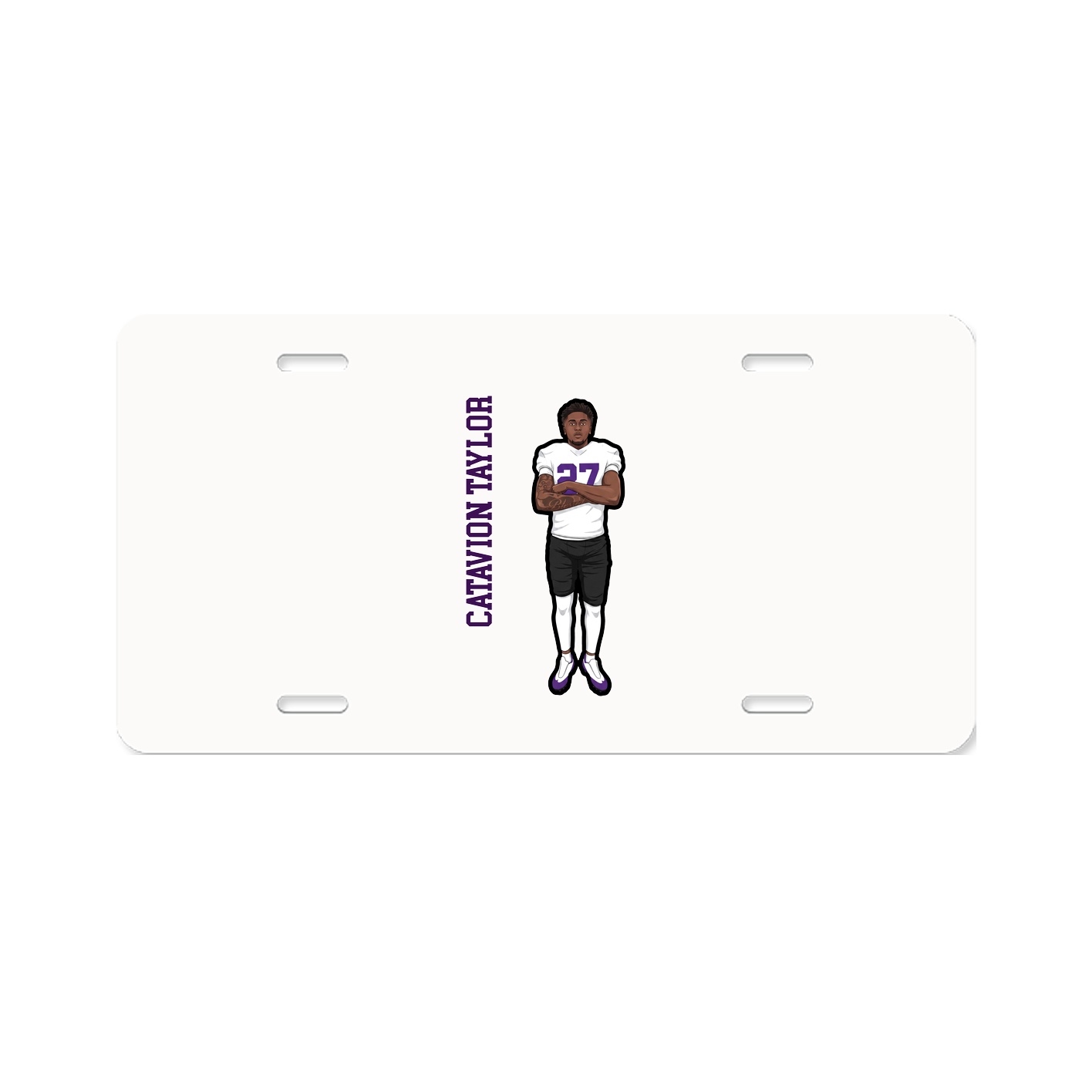 License Plate — Name Vertical in Classic