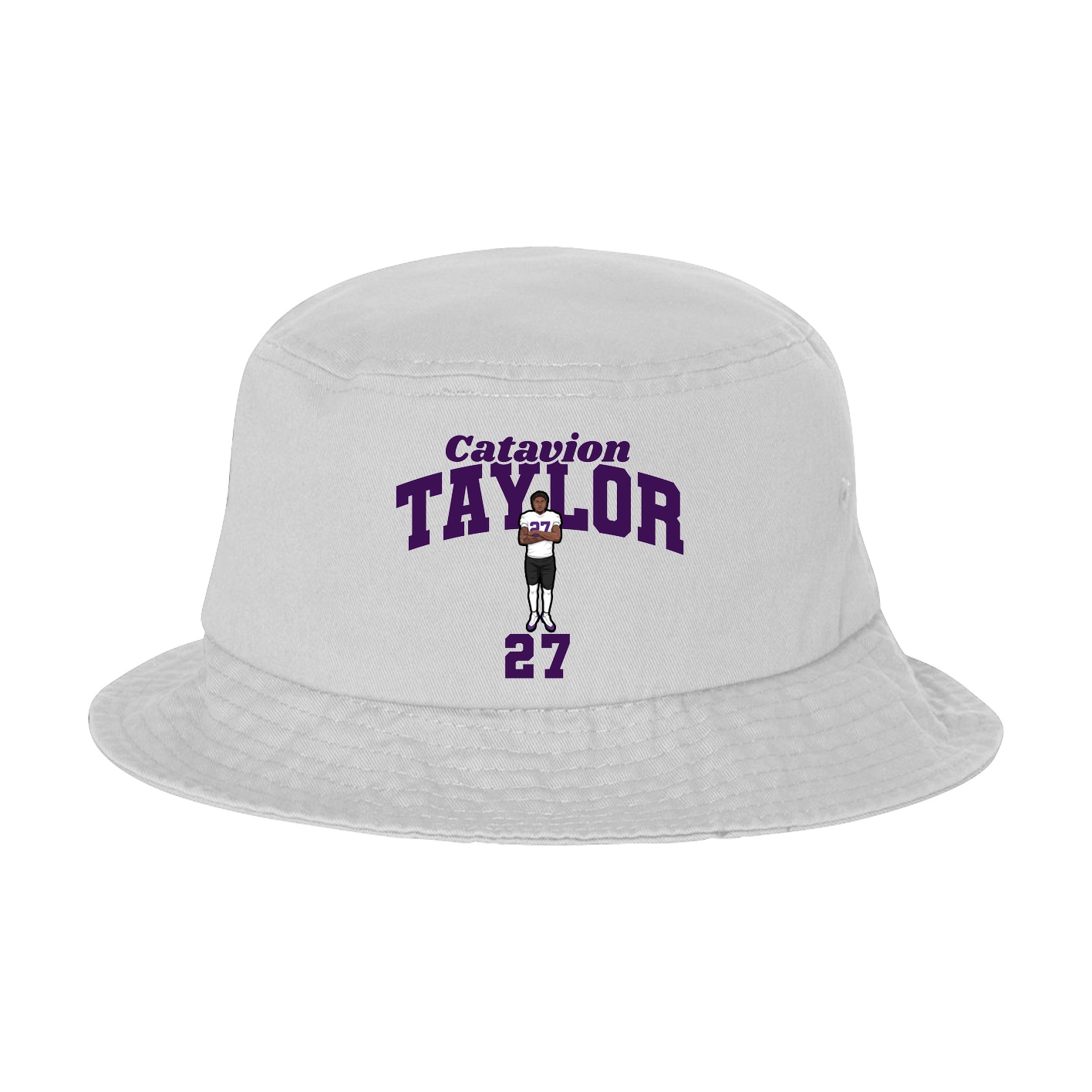 Bucket Cap — Signature Arch in White