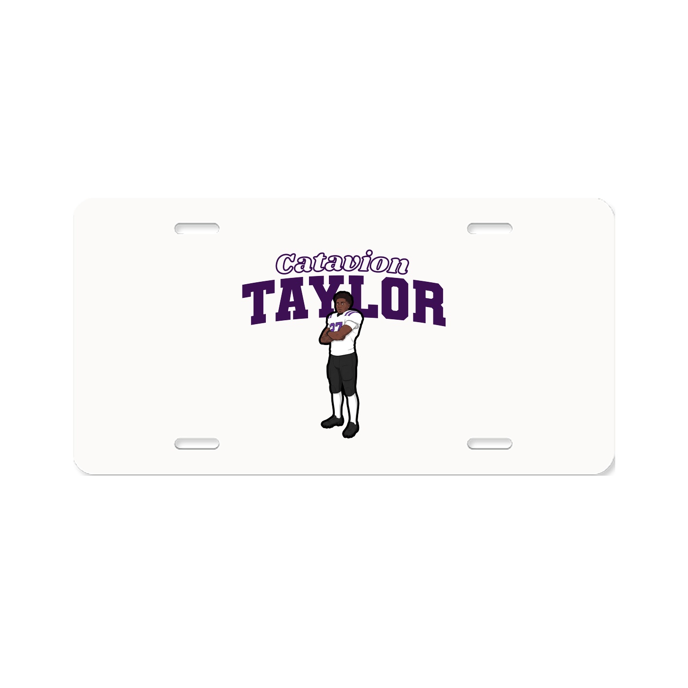License Plate — Name Arch in Classic