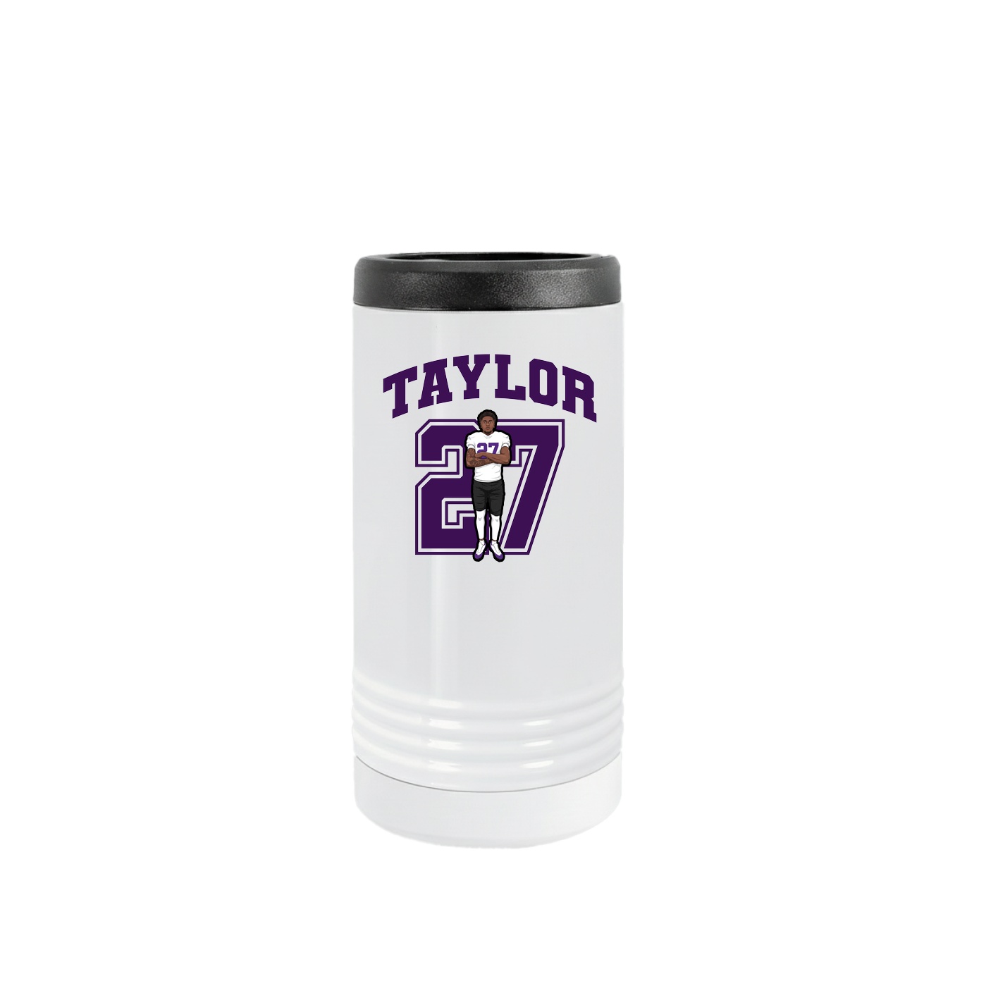 Slim Beverage Holder — Number in White