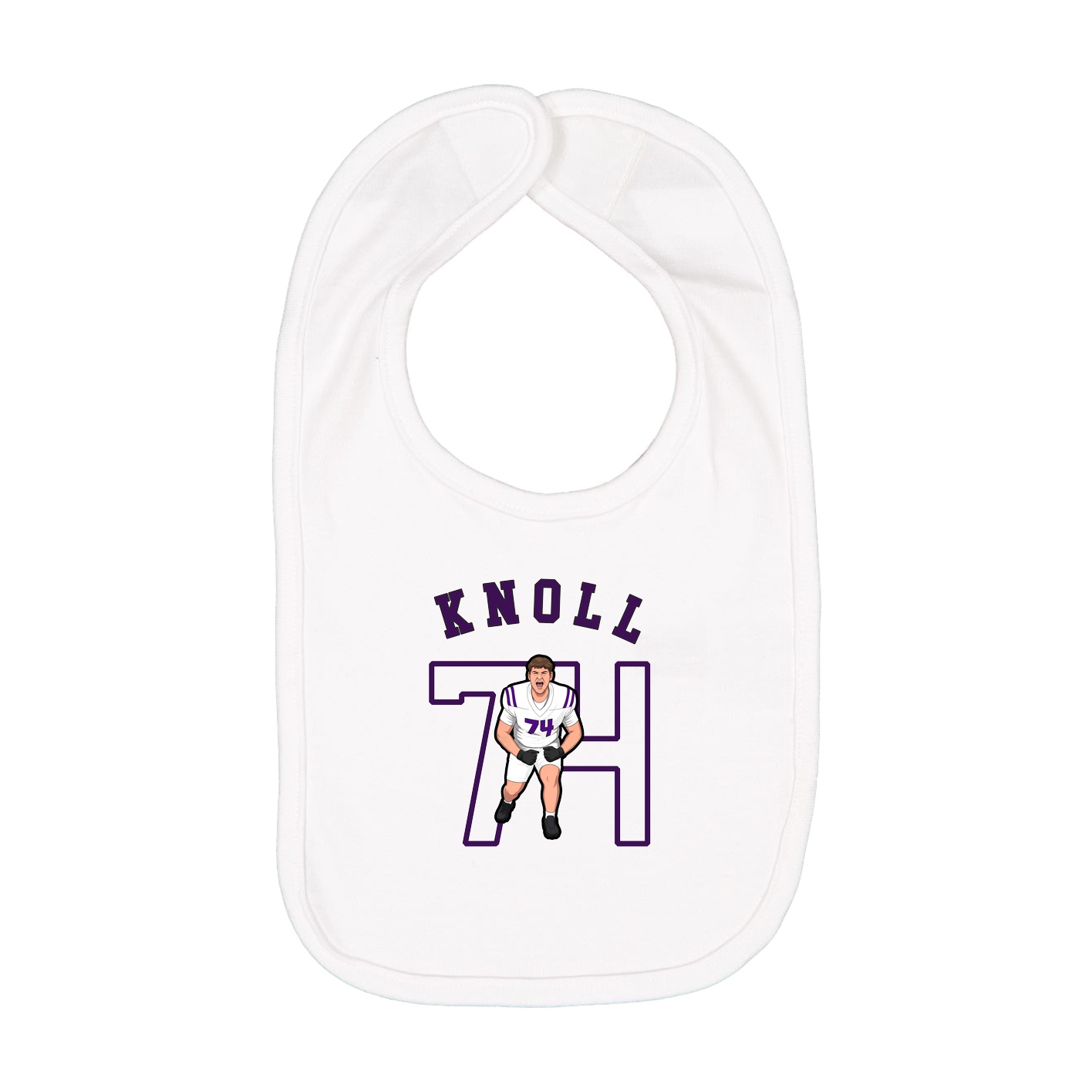 Infant Bib — Shirsey Arch in White