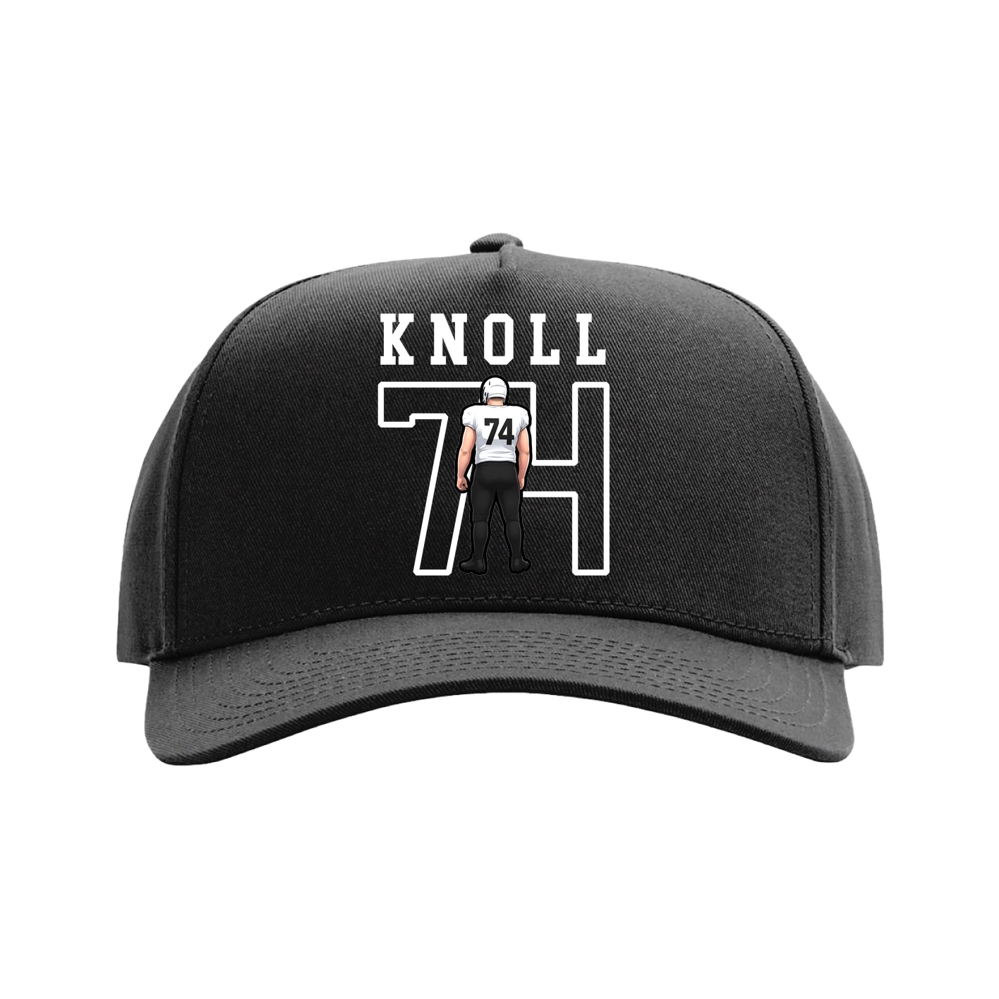 Full Fabric Five-Panel Champ Cap — Shirsey in Black