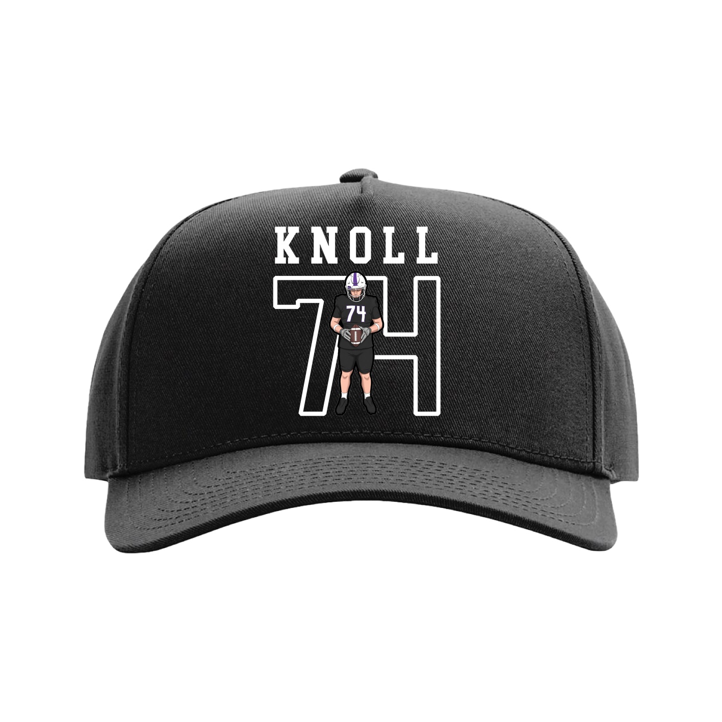 Full Fabric Five-Panel Champ Cap — Shirsey in Black