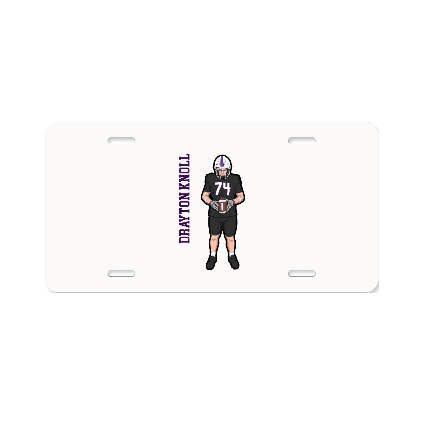 License Plate — Name Vertical in Classic