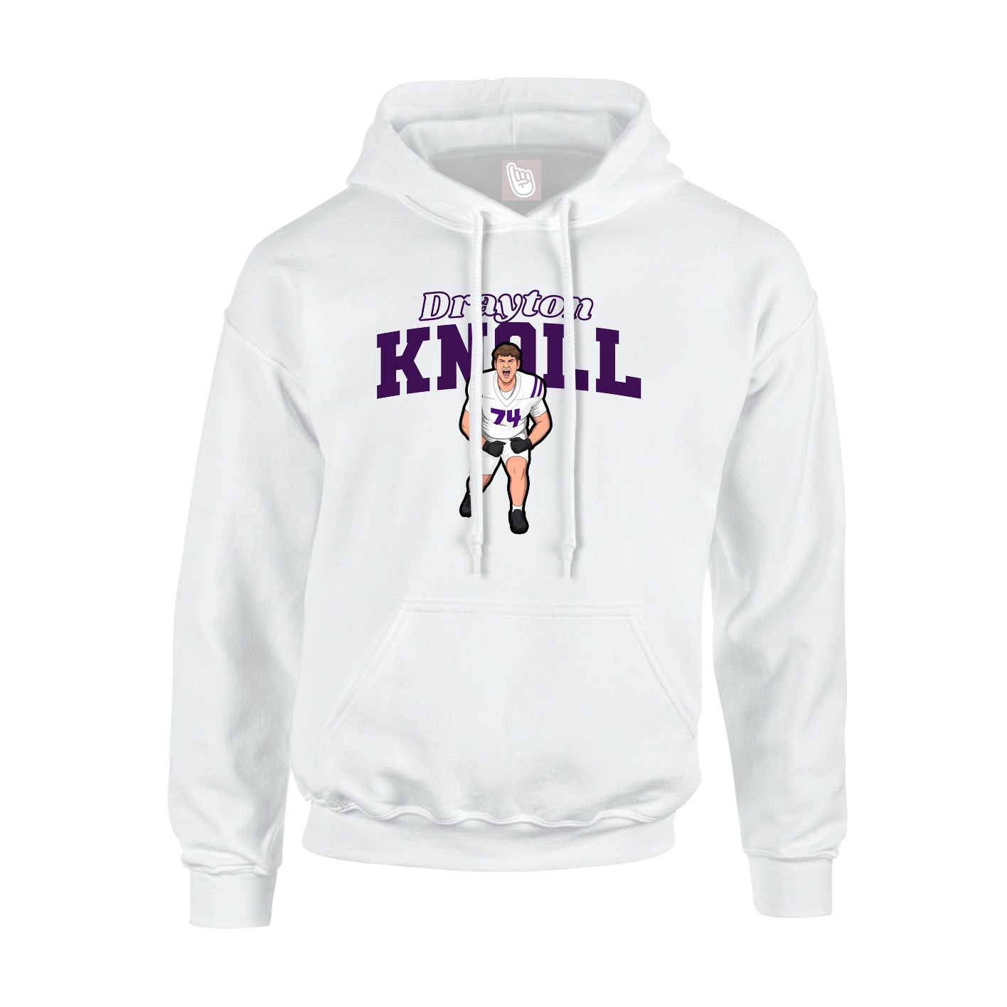Hoodie — Name Arch in White