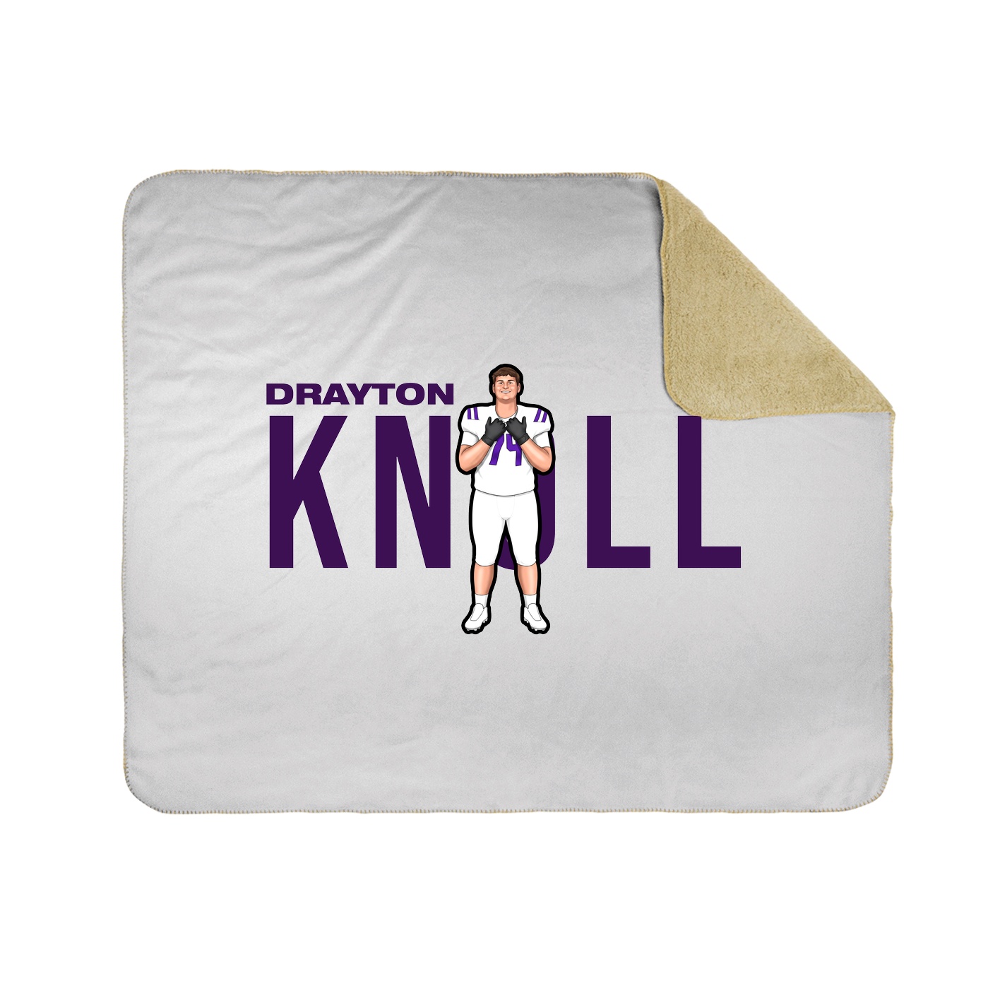 Throw Blanket — Player Name in White