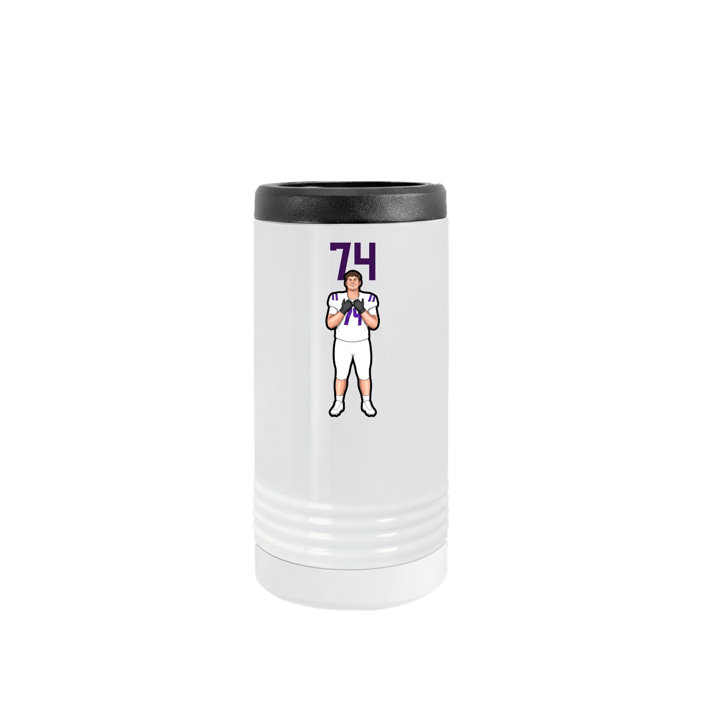 Slim Beverage Holder — Number Top in White