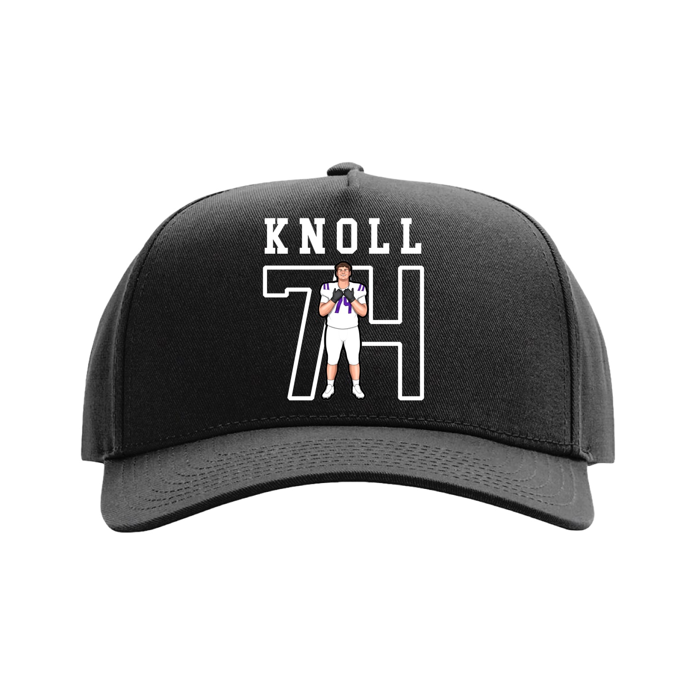 Full Fabric Five-Panel Champ Cap — Shirsey in Black