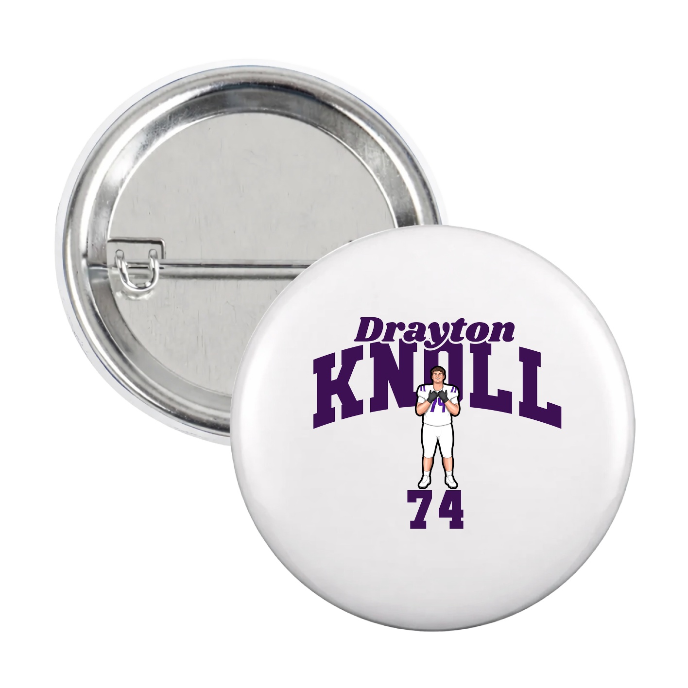 Game Day Button — Signature Arch in White