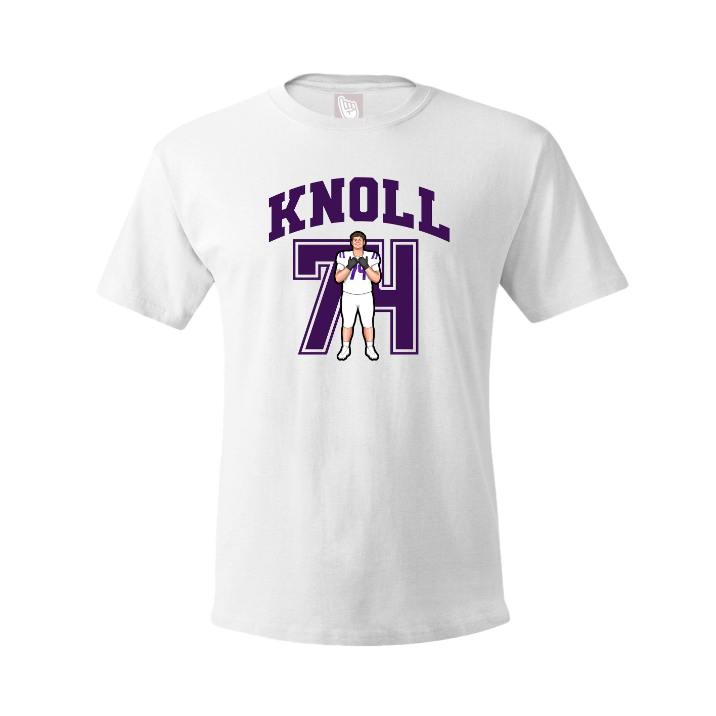 Youth Tee — Number in White