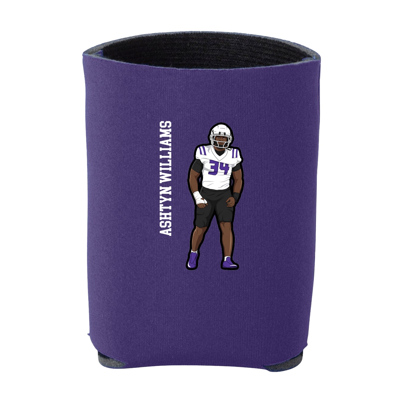 Can Holder — Name Vertical in Purple