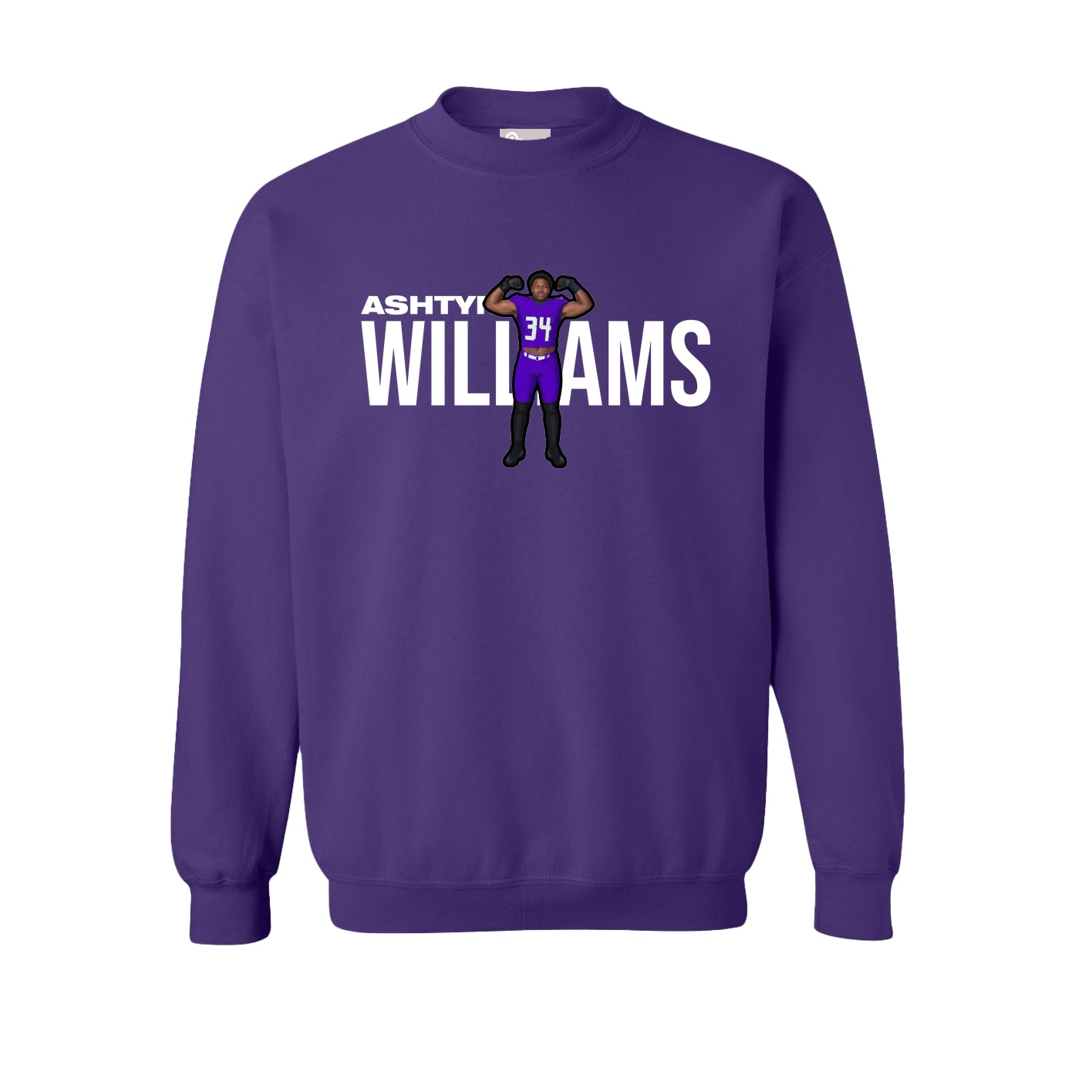 Fleece Crew — Player Name in Purple