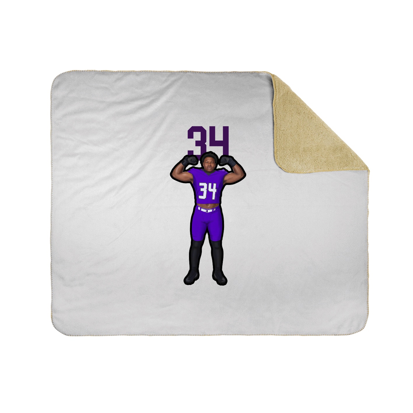 Throw Blanket — Number Top in White
