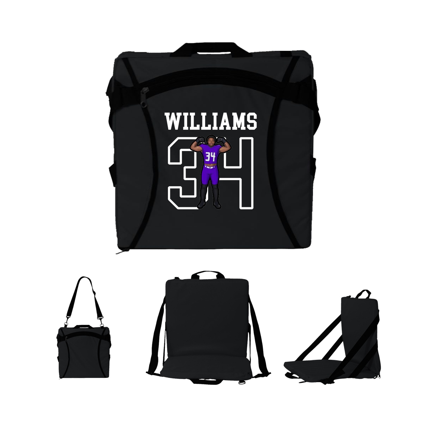 Folding Stadium Seat — Shirsey in Black