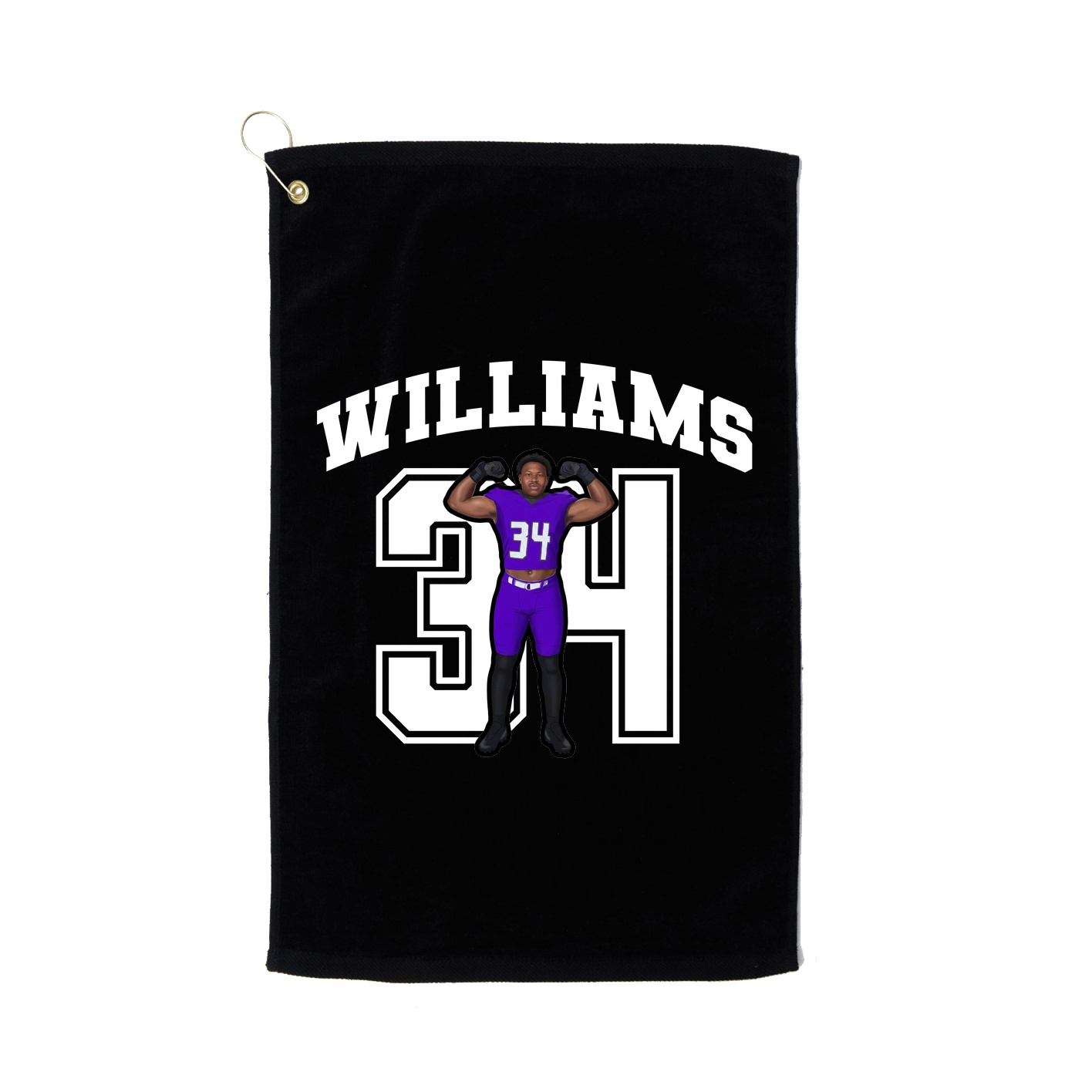 Golf Towel — Number in Black