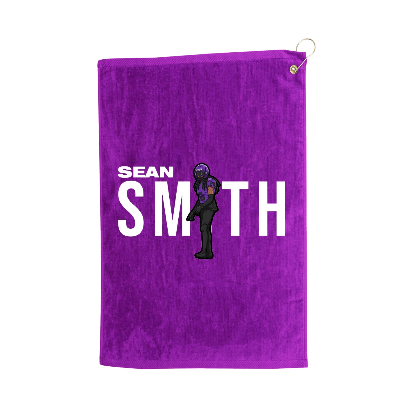Golf Towel — Player Name in Purple