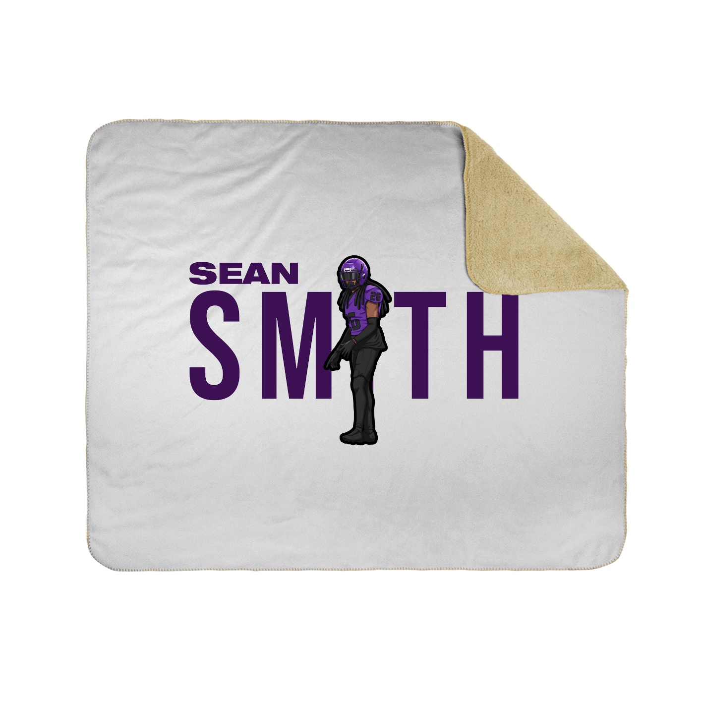 Throw Blanket — Player Name in White