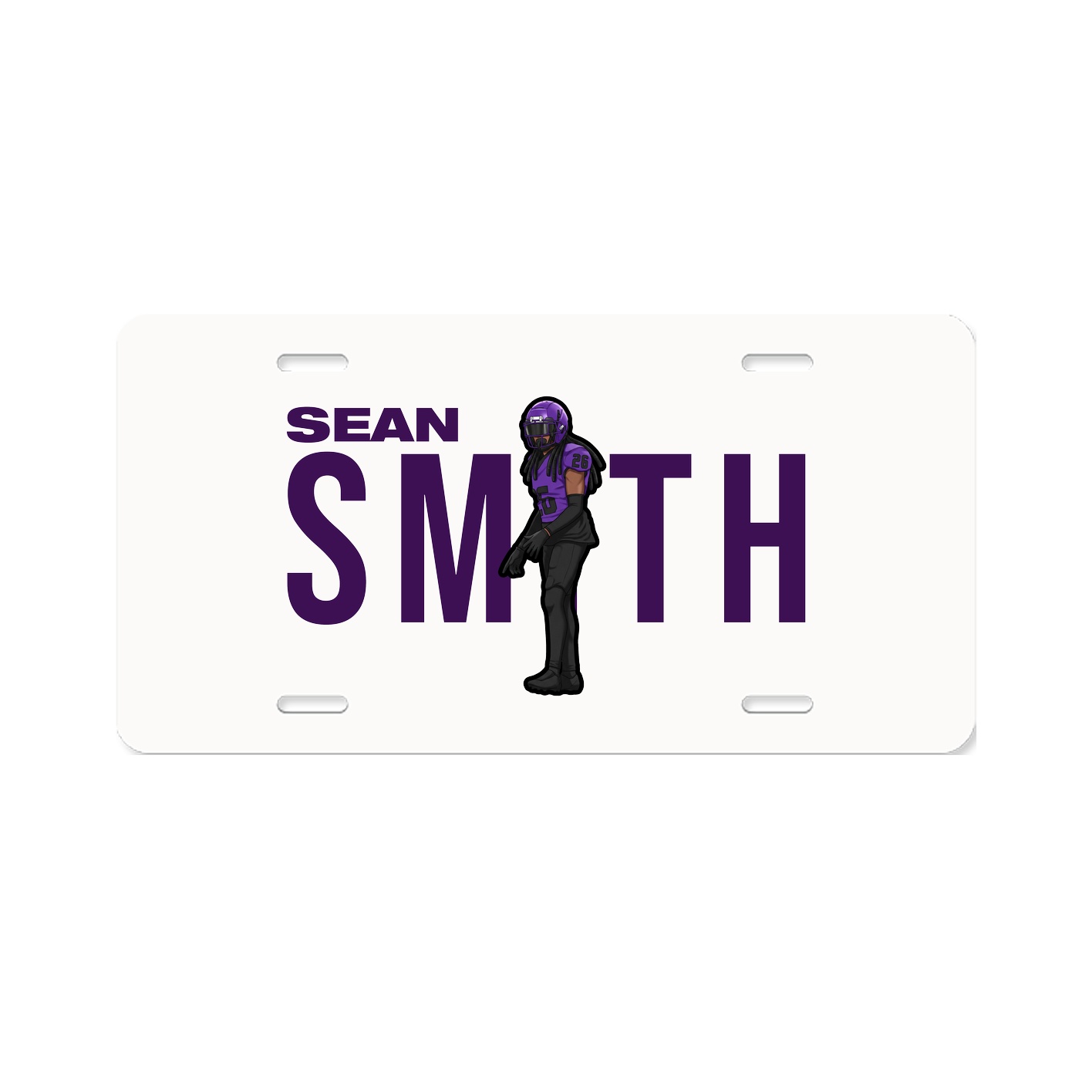 License Plate — Player Name in Classic
