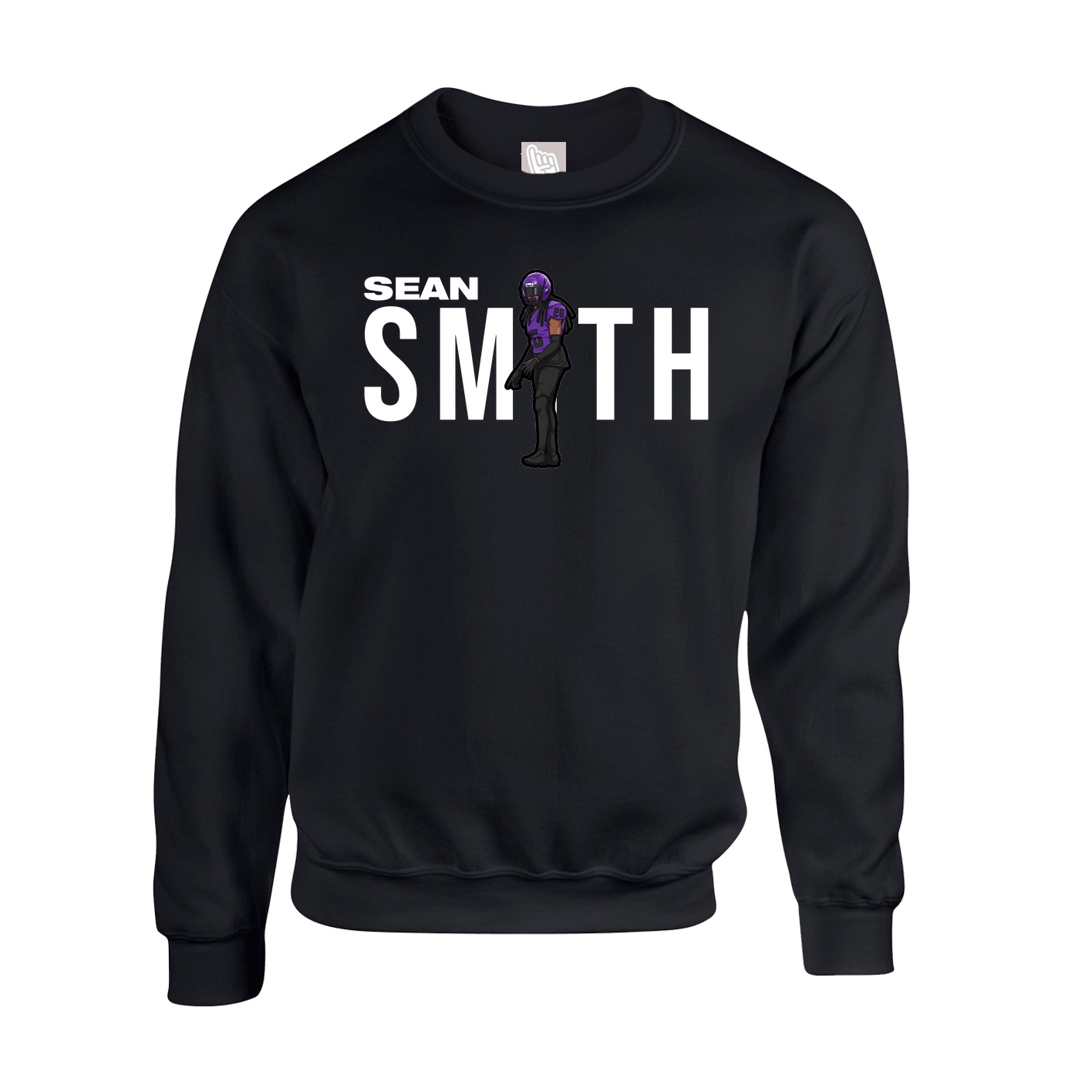 Fleece Crew — Player Name in Black