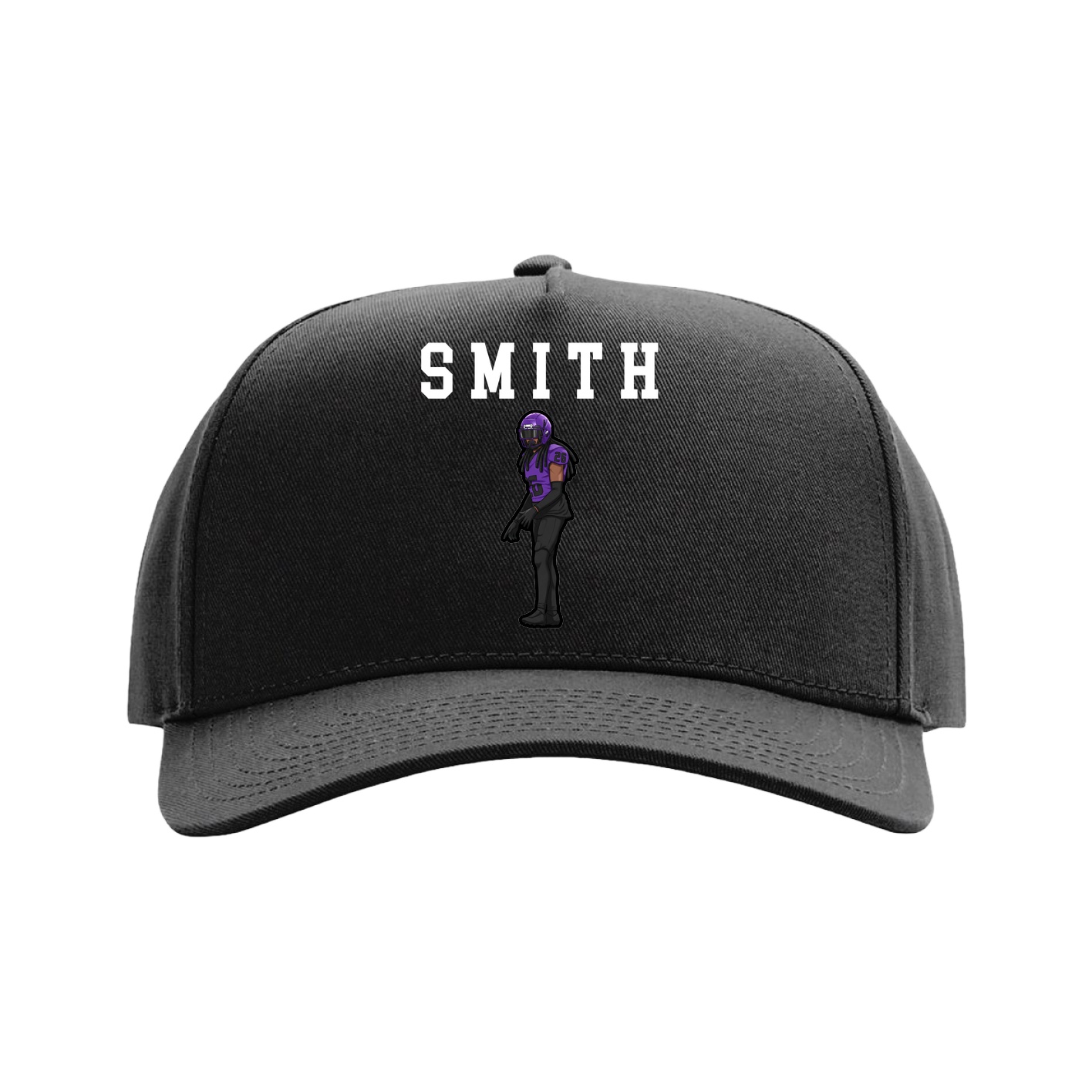 Full Fabric Five-Panel Champ Cap — Shirsey in Black