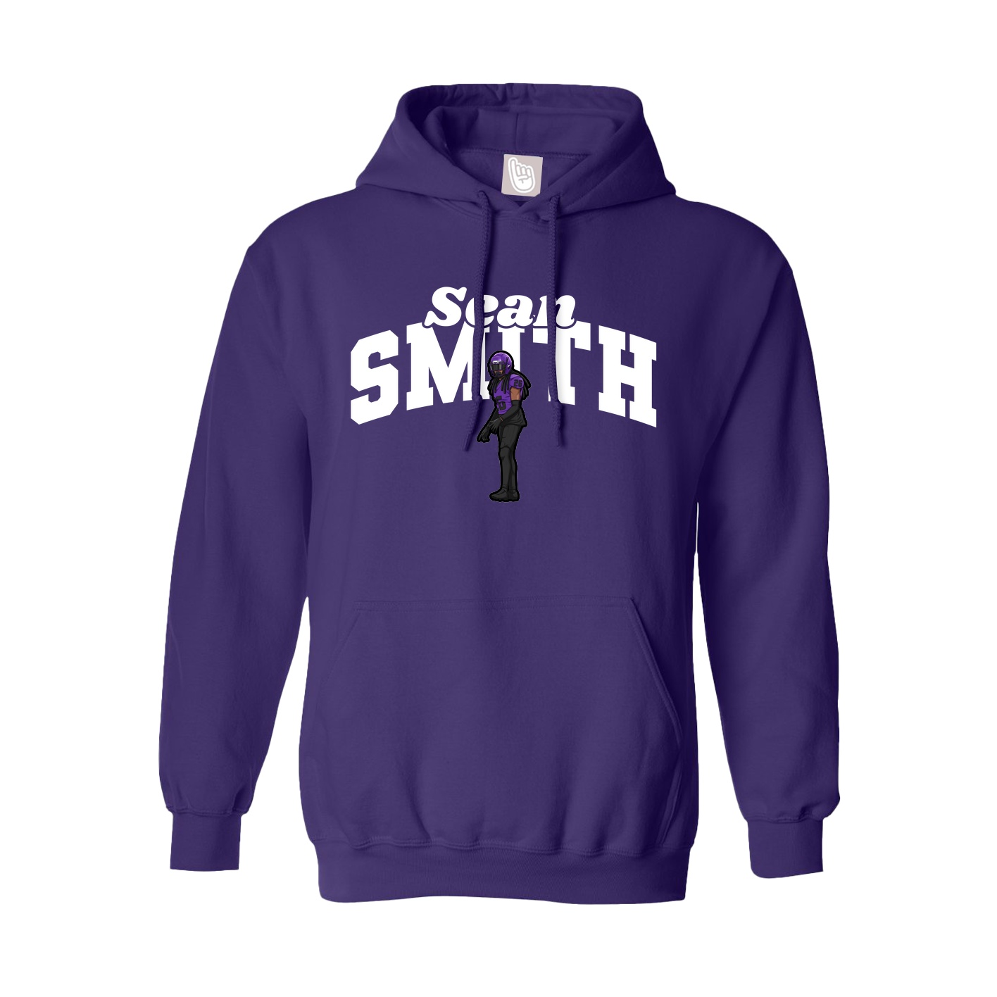 Hoodie — Signature Arch in Purple