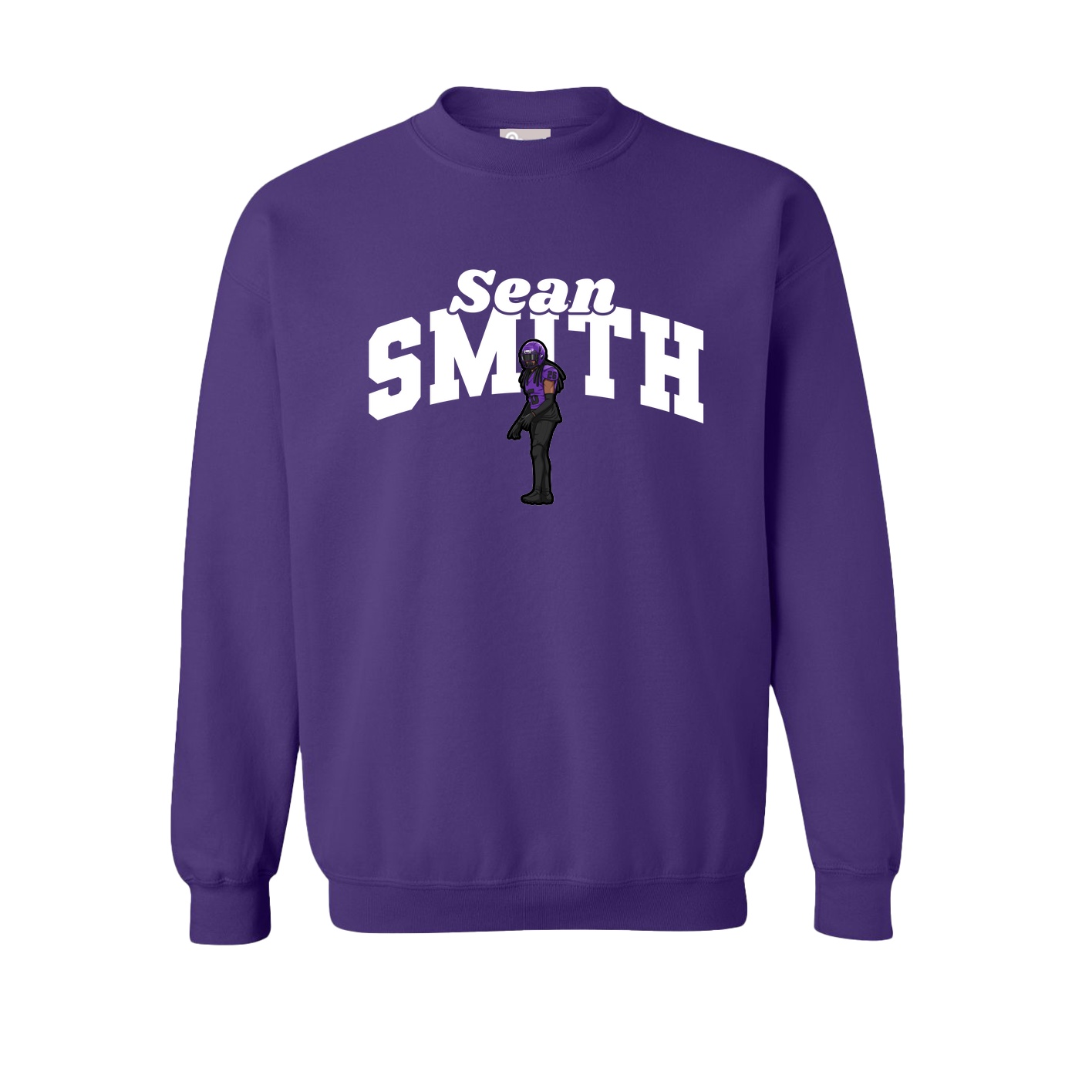 Fleece Crew — Signature Arch in Purple
