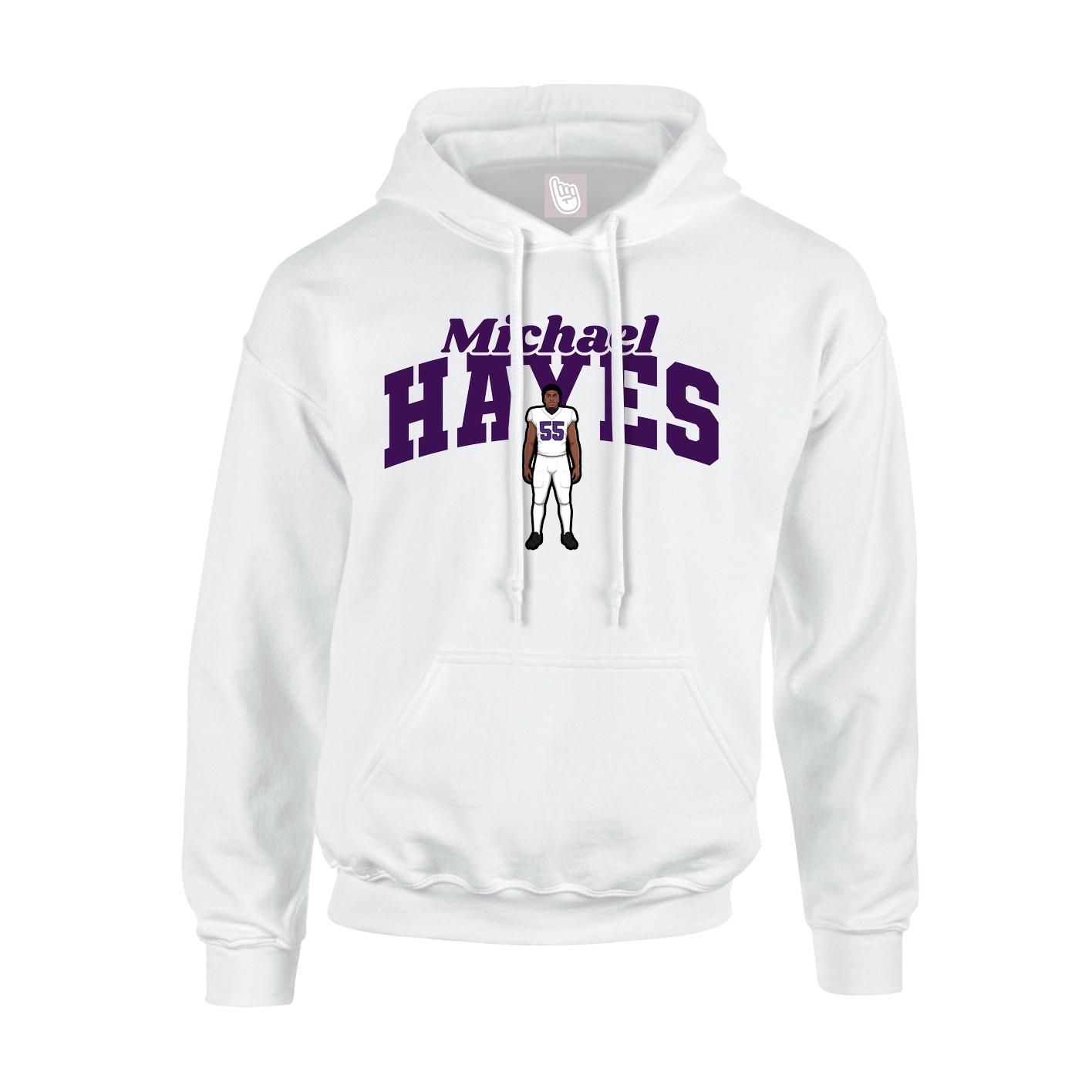 Youth Hoodie — Signature Arch in White