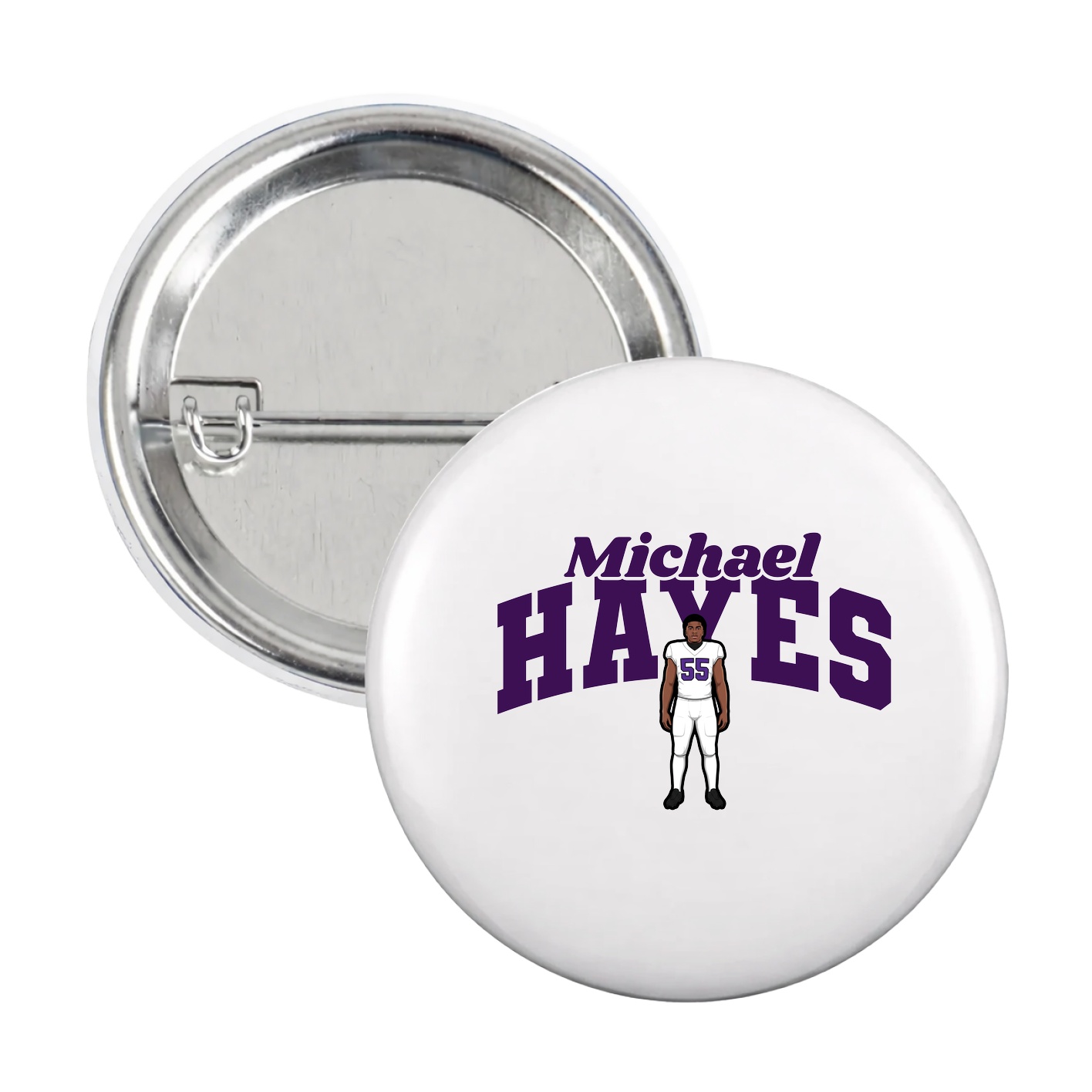 Game Day Button — Signature Arch in White