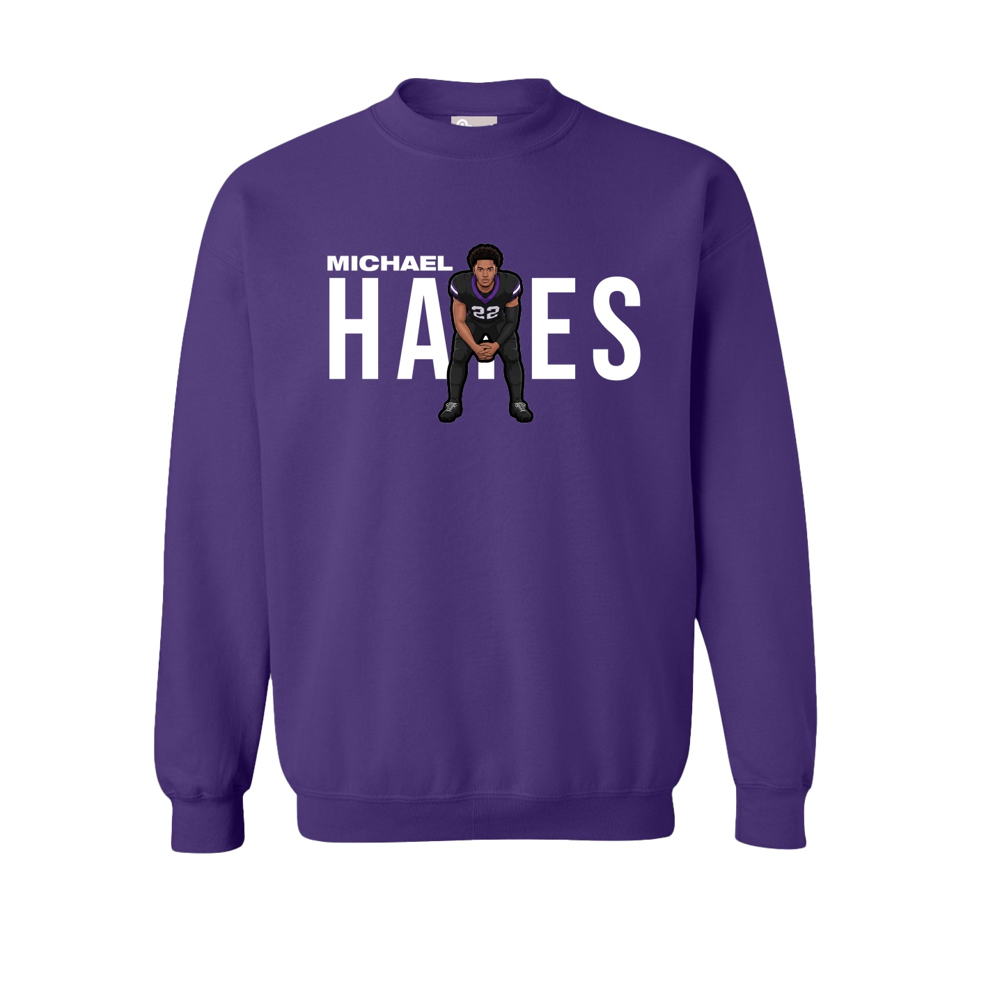 Fleece Crew — Player Name in Purple
