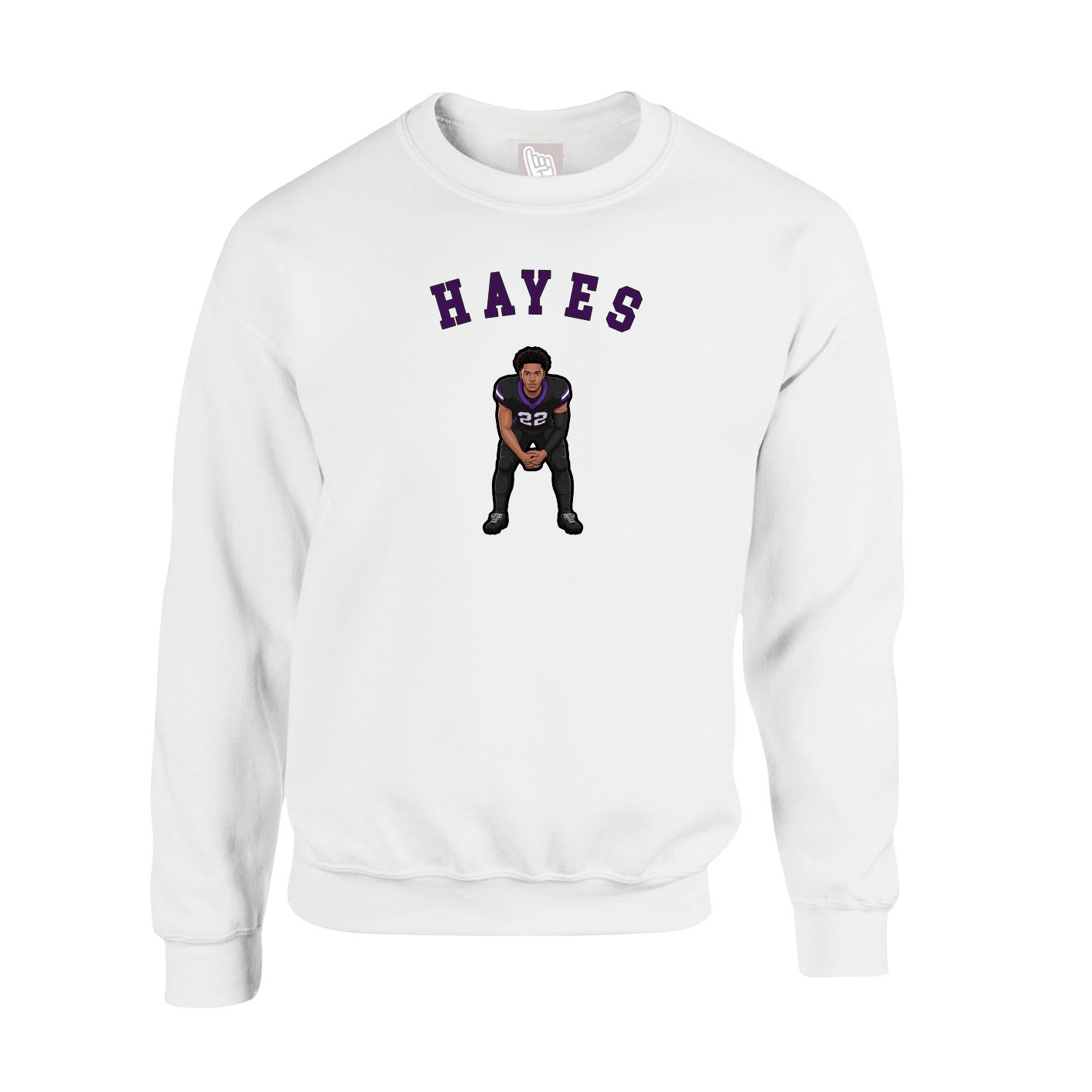 Fleece Crew — Shirsey Arch in White