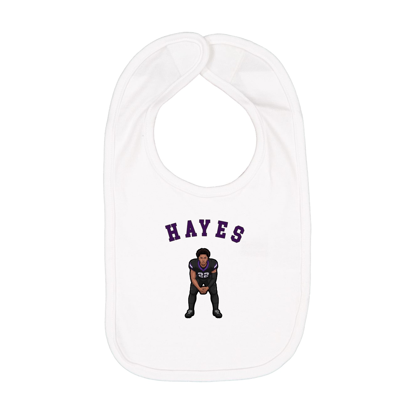 Infant Bib — Shirsey Arch in White