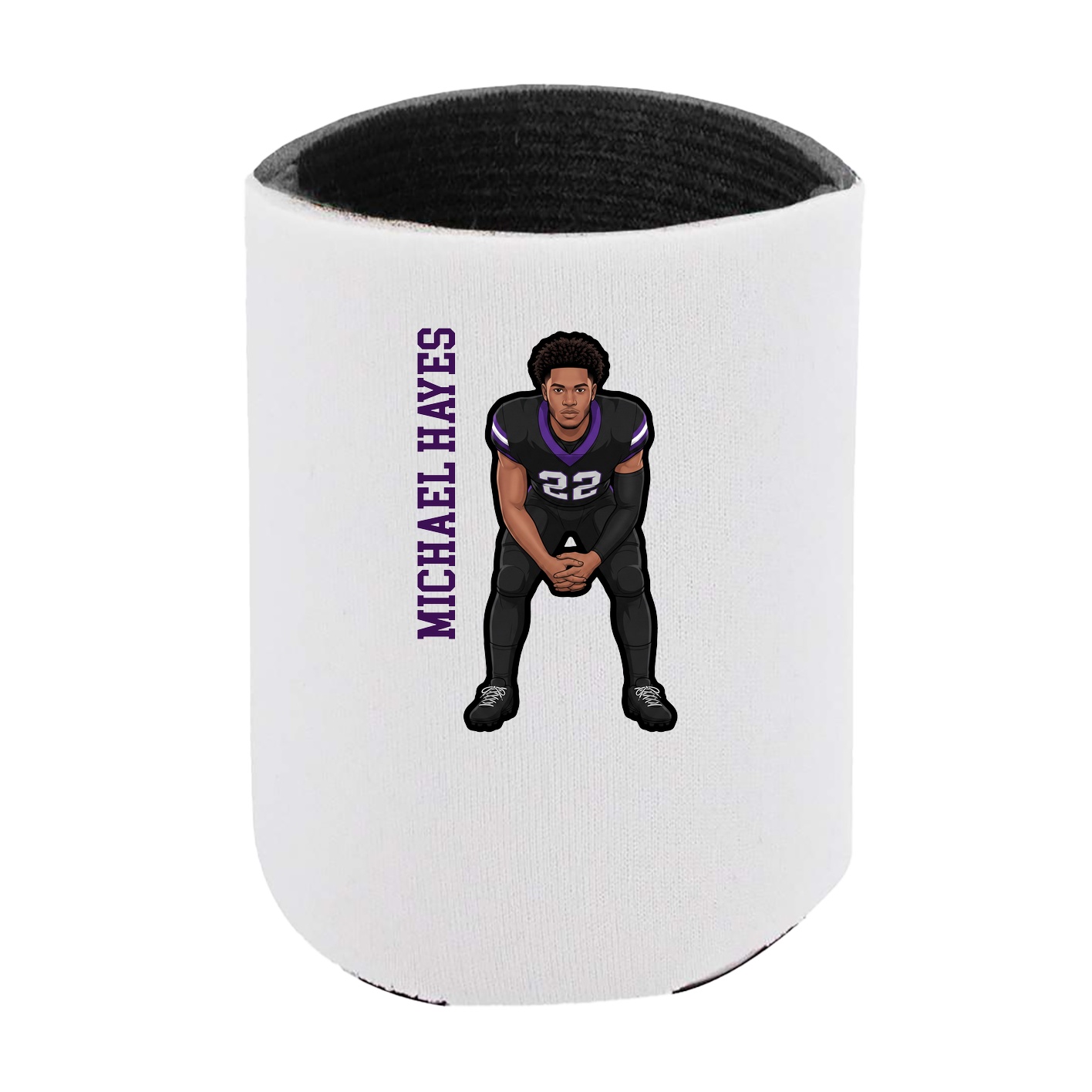 Can Holder — Name Vertical in White