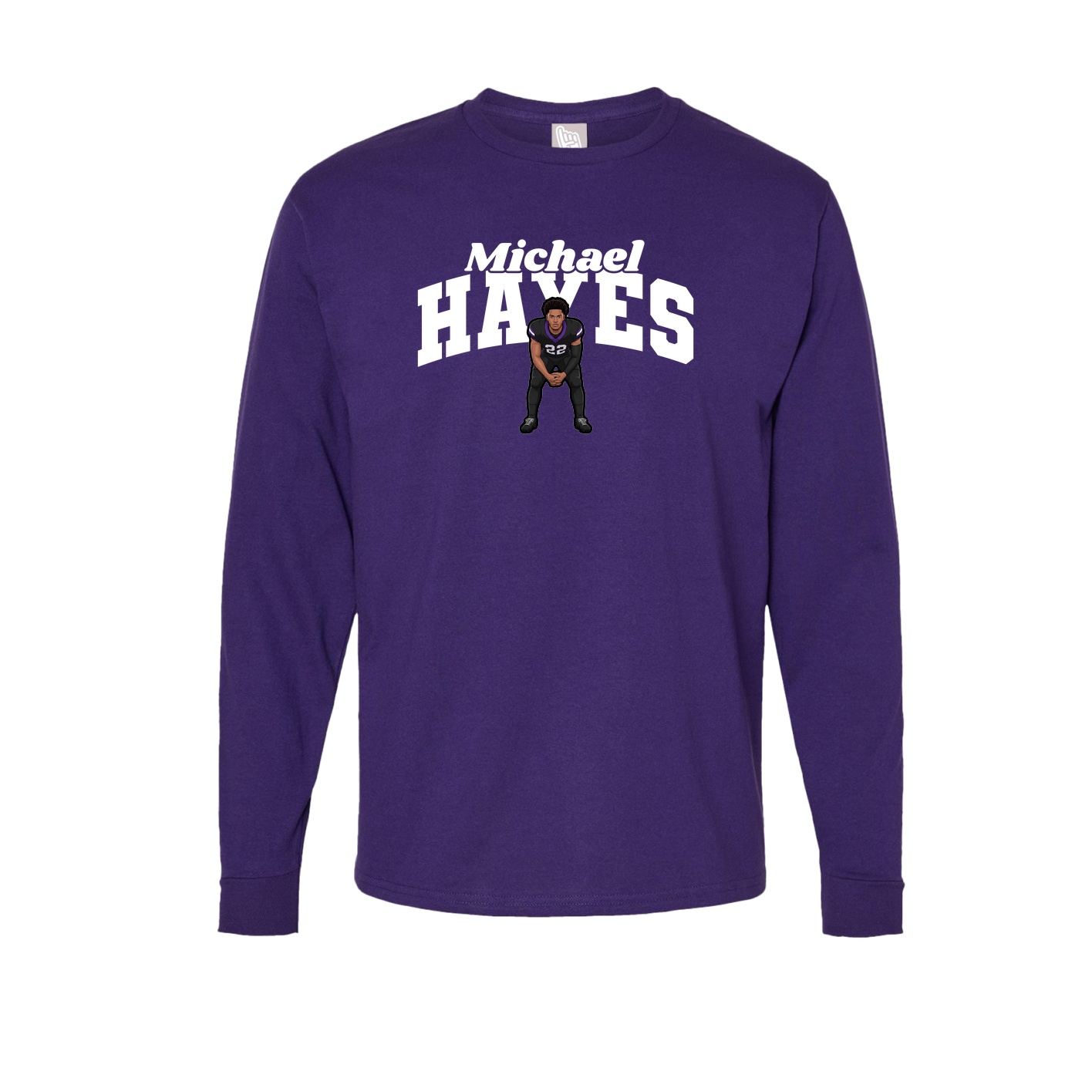 Long Sleeve Tee — Signature Arch in Purple