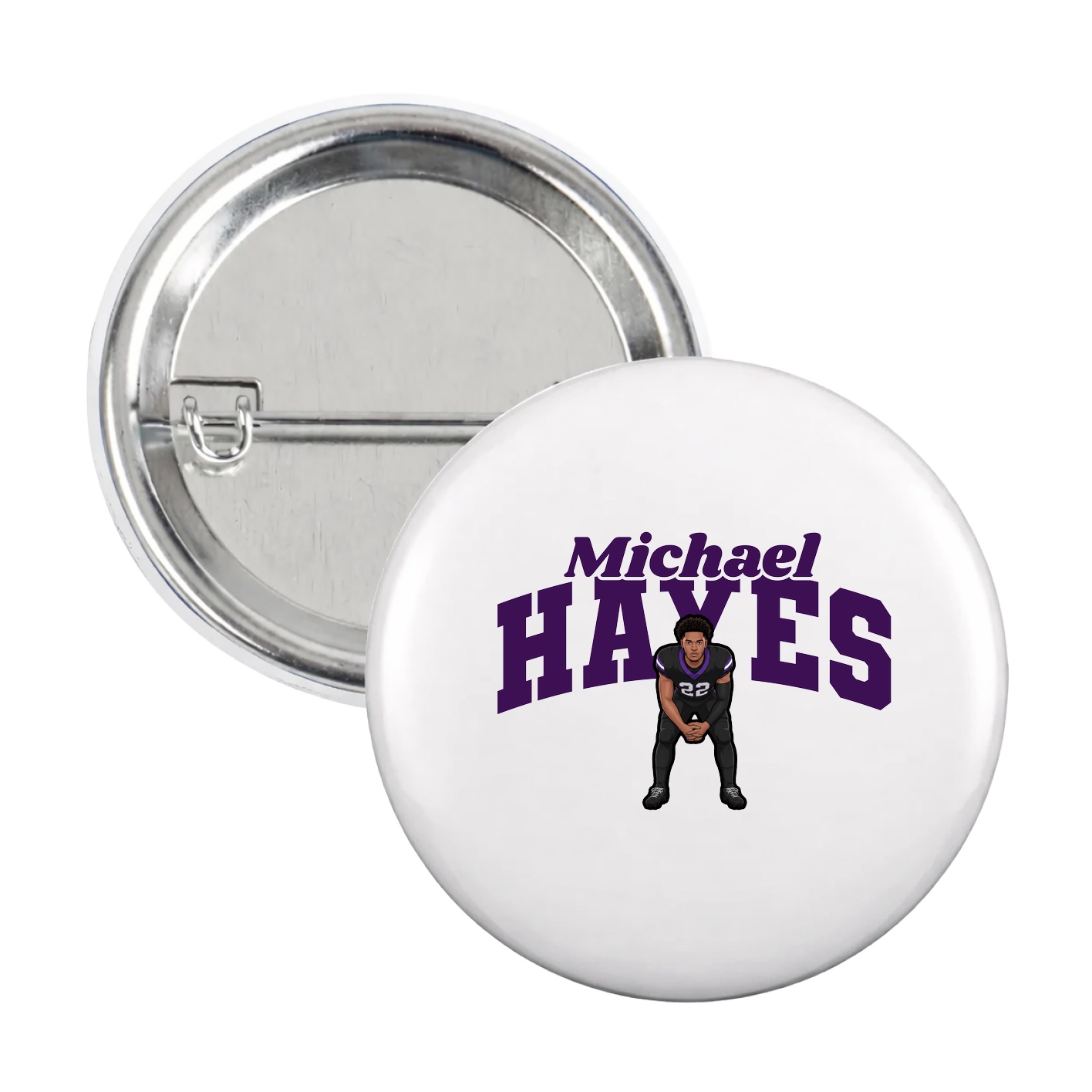 Game Day Button — Signature Arch in White