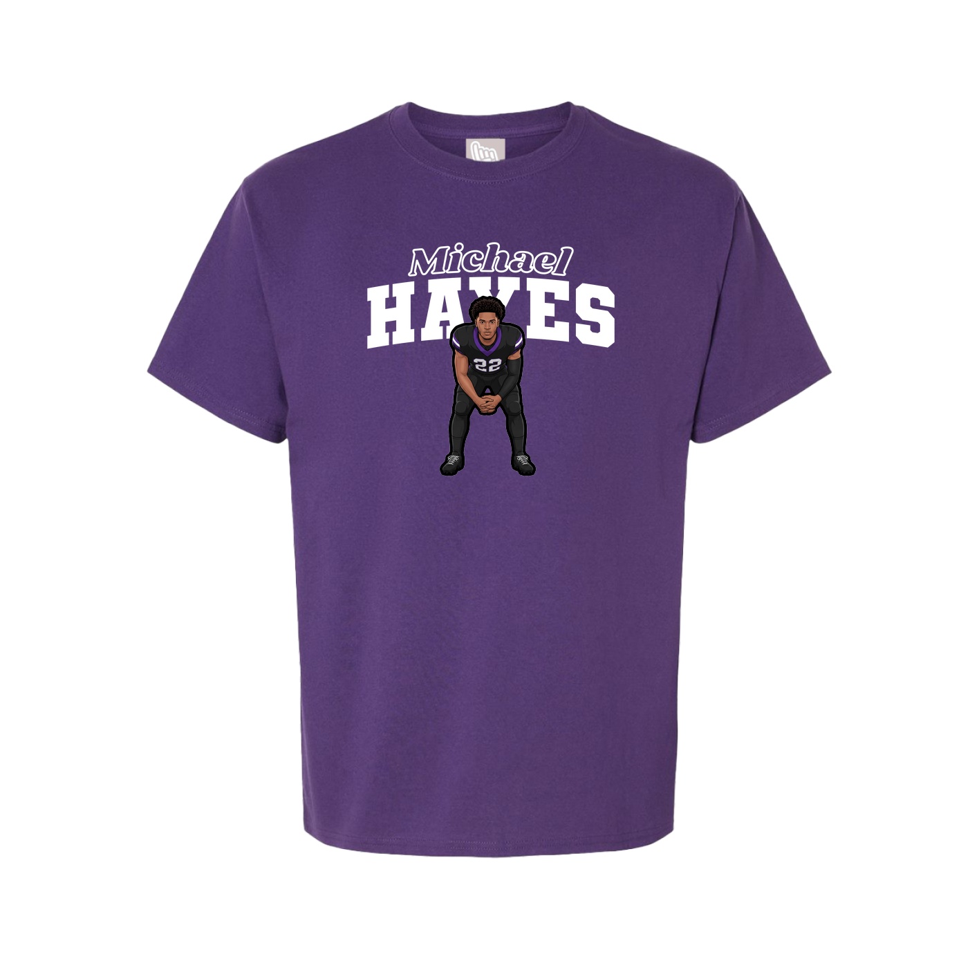 Youth Tee — Name Arch in Purple