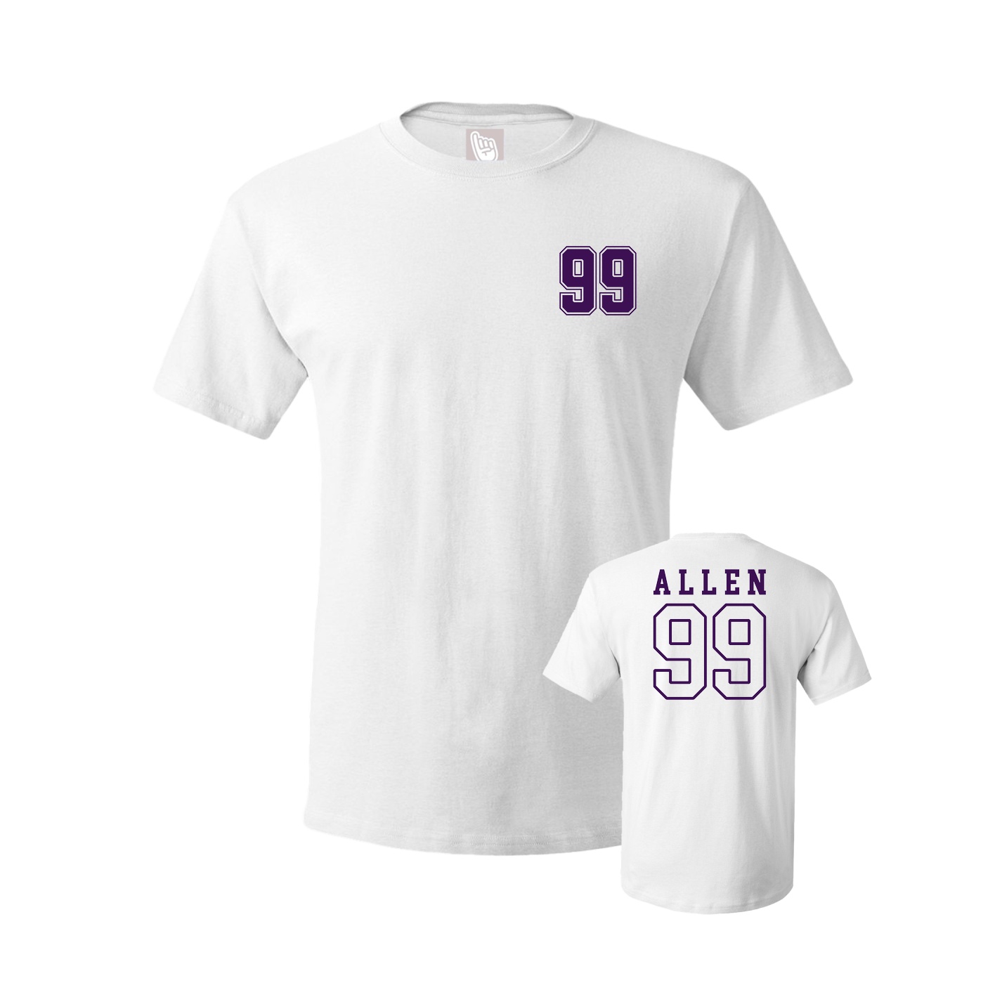 Youth Tee — Chest Back in White