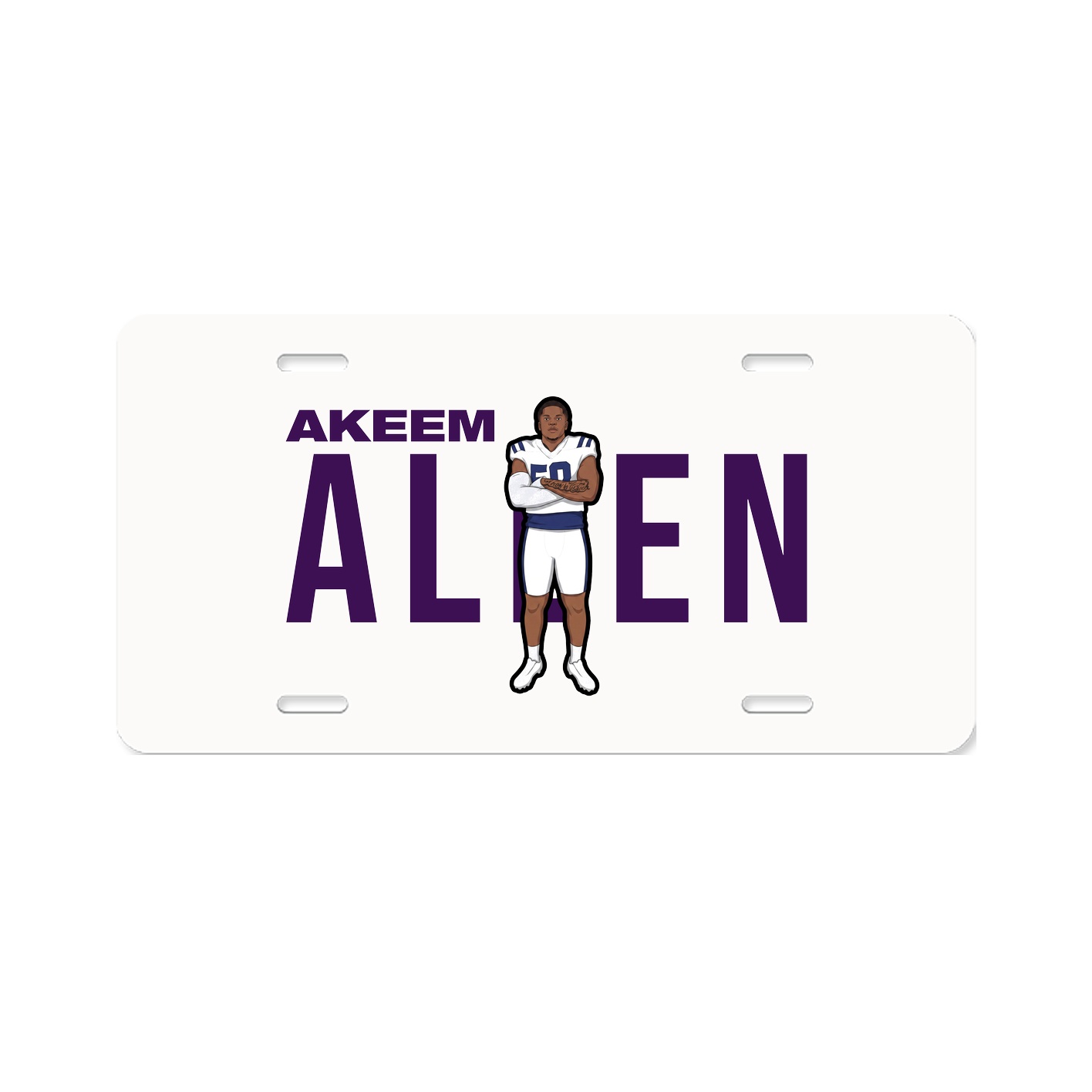 License Plate — Player Name in Classic