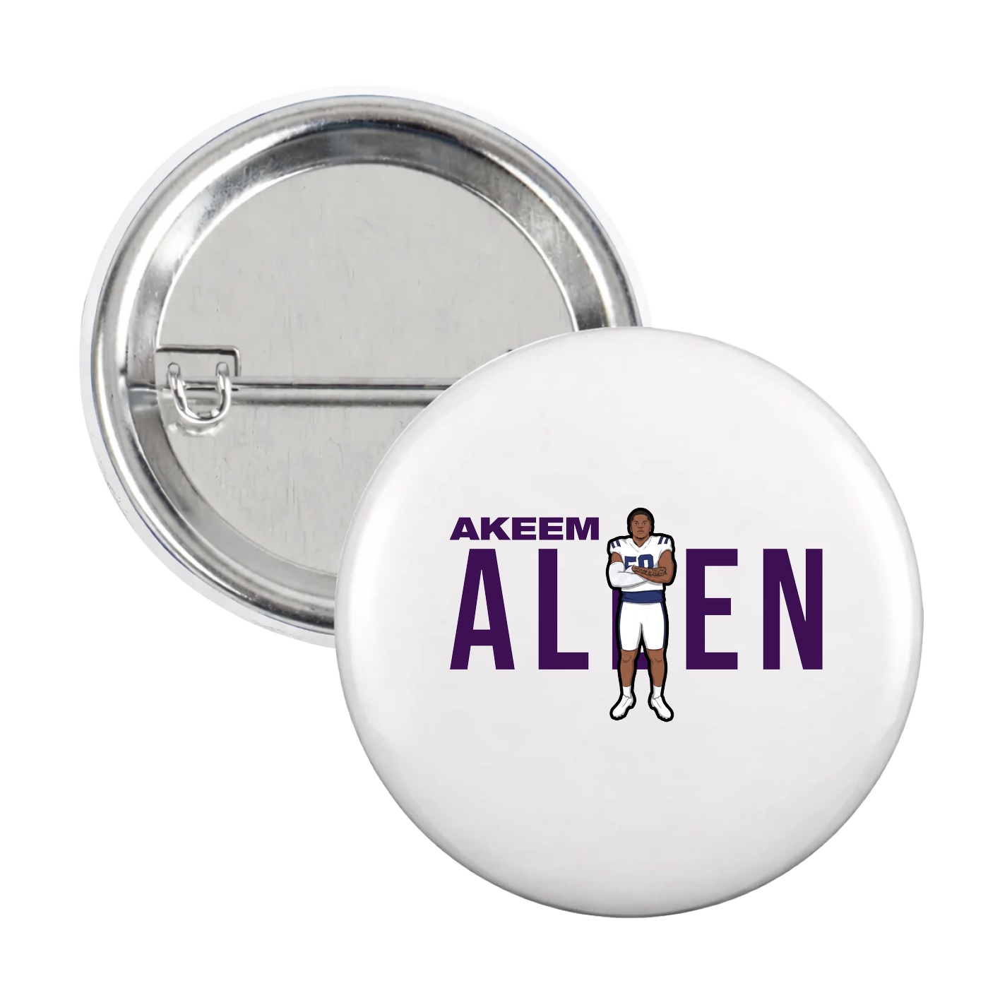Game Day Button — Player Name in White