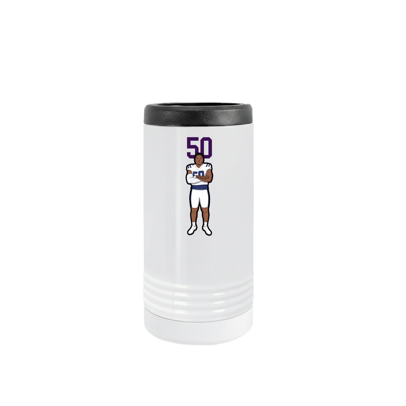 Slim Beverage Holder — Number Top in White