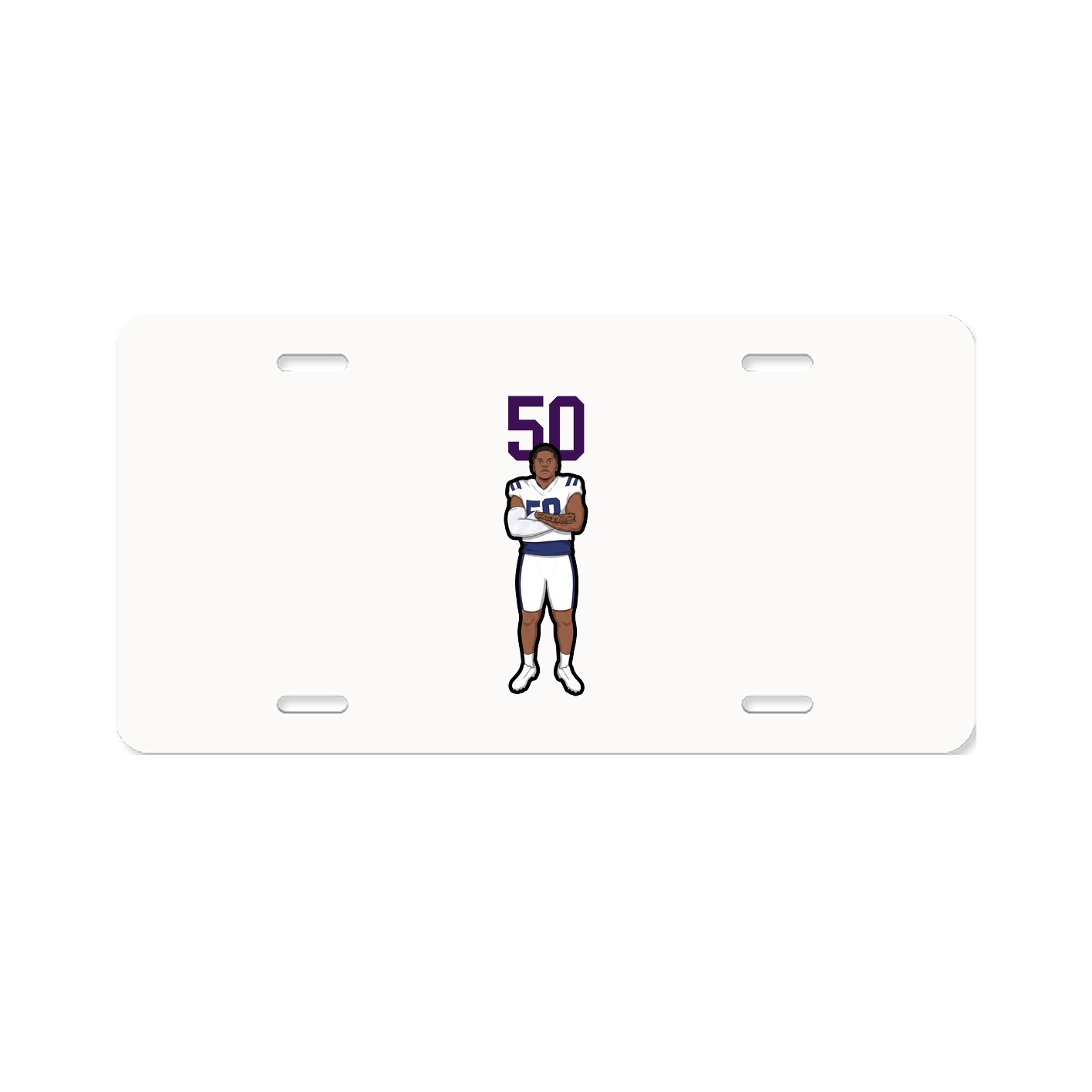 License Plate — Number Top in Classic