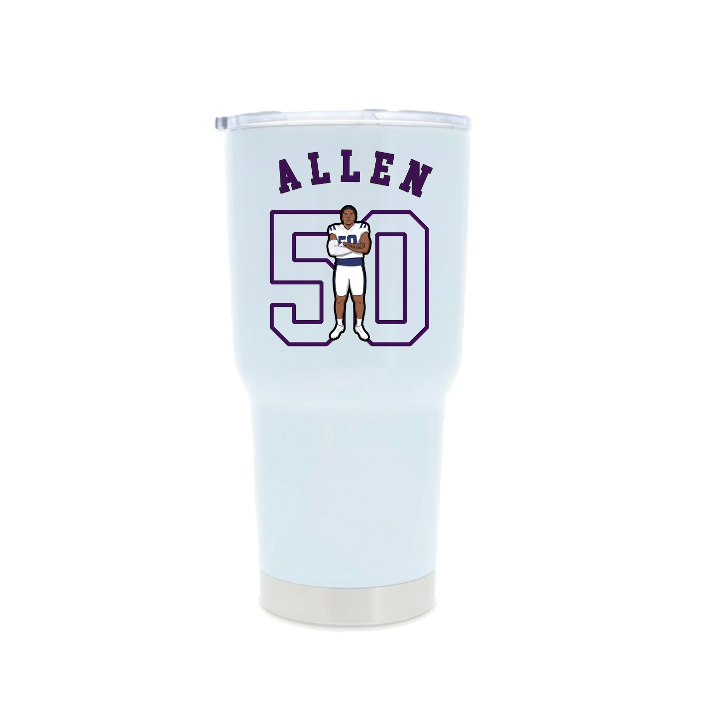 30oz Stainless Steel Tumbler — Shirsey Arch in White